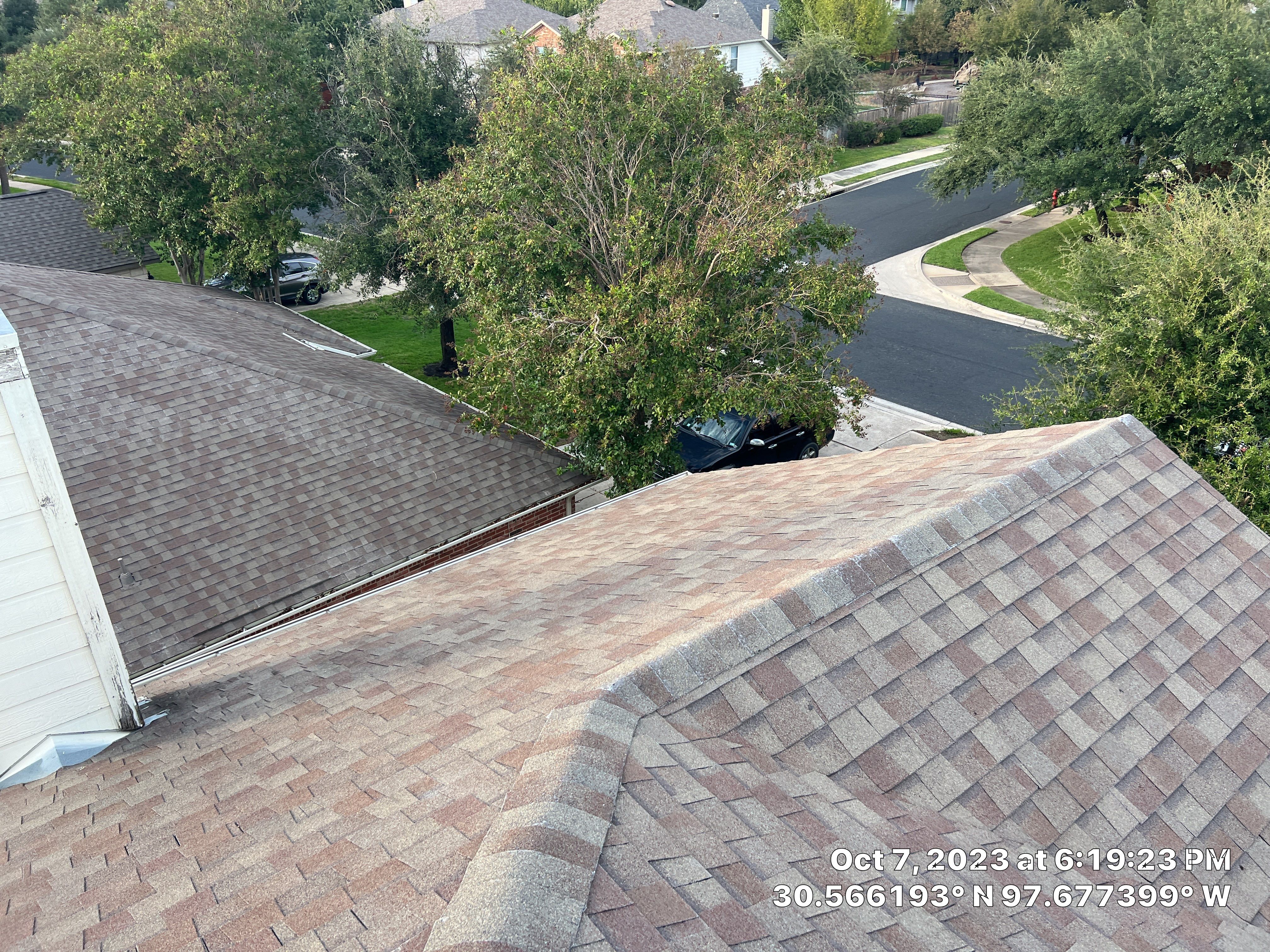 Architectural Shingle Roof Replacement and Storm Damage Restoration in Round Rock by Caliber Restoration LLC