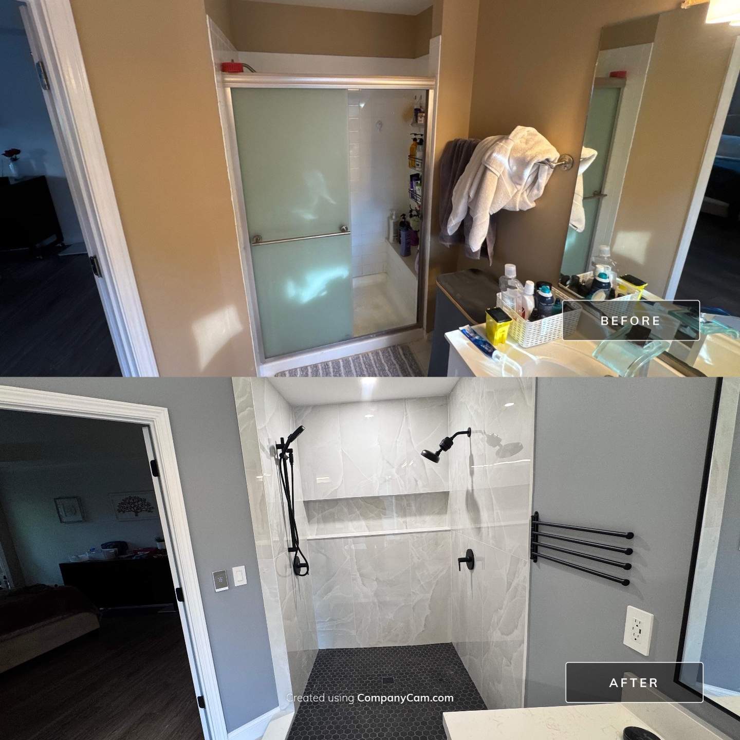 Master bathroom renovation by Prudencio