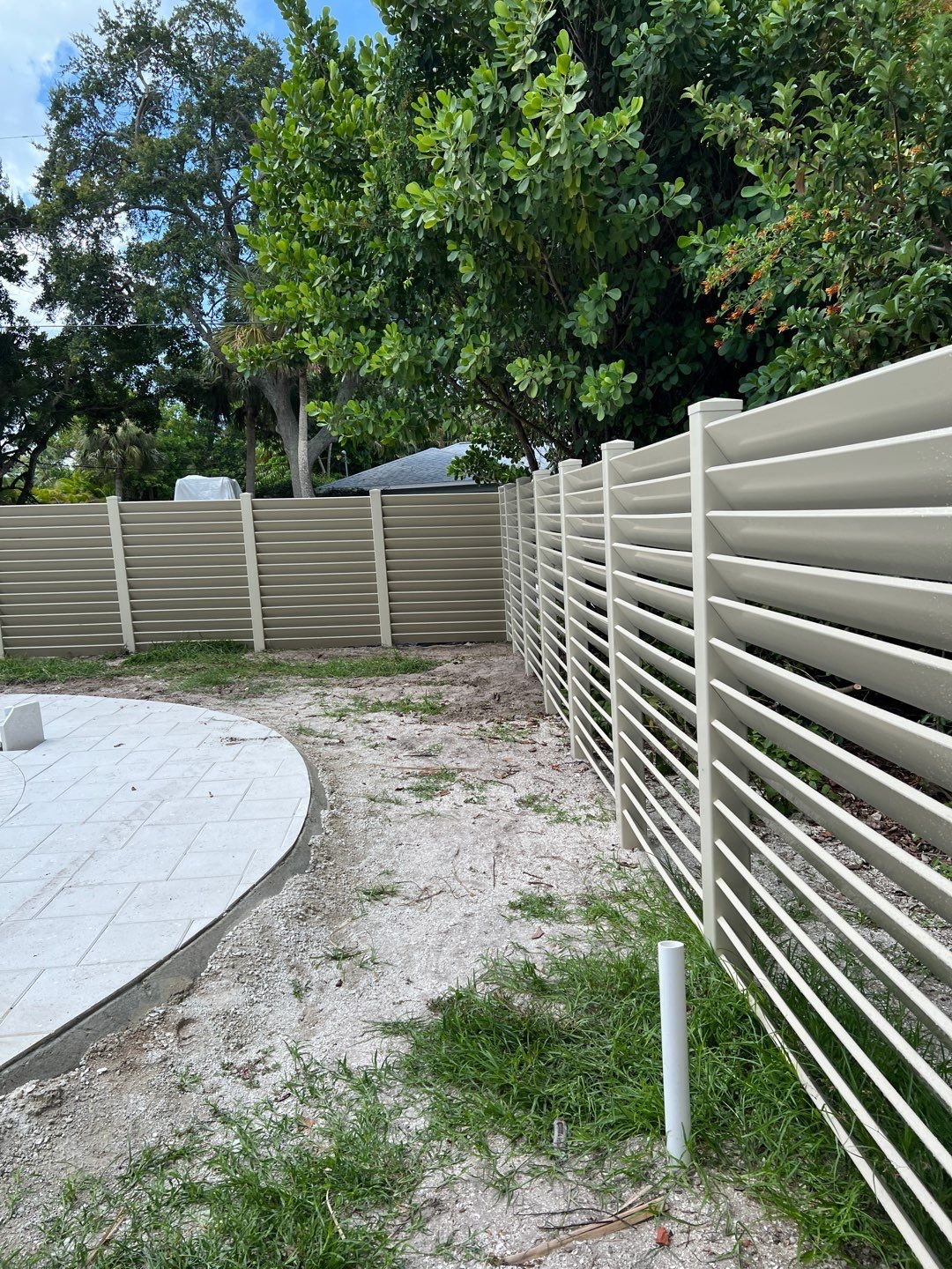 Sarasota, FL 6ft. Tall White Louvered Vinyl Privacy Fence by Asap fence and gates, LLC