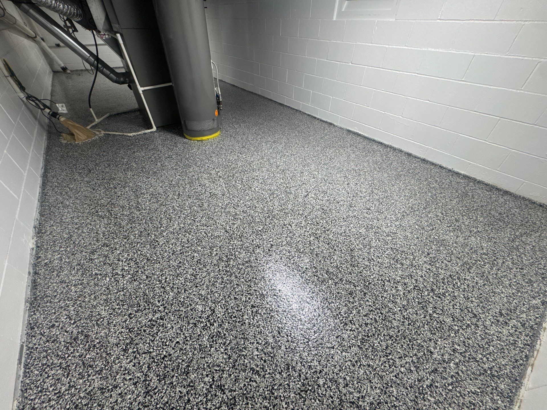Repaint Walls and Apply Epoxy Flooring by Midwest Paint LLC