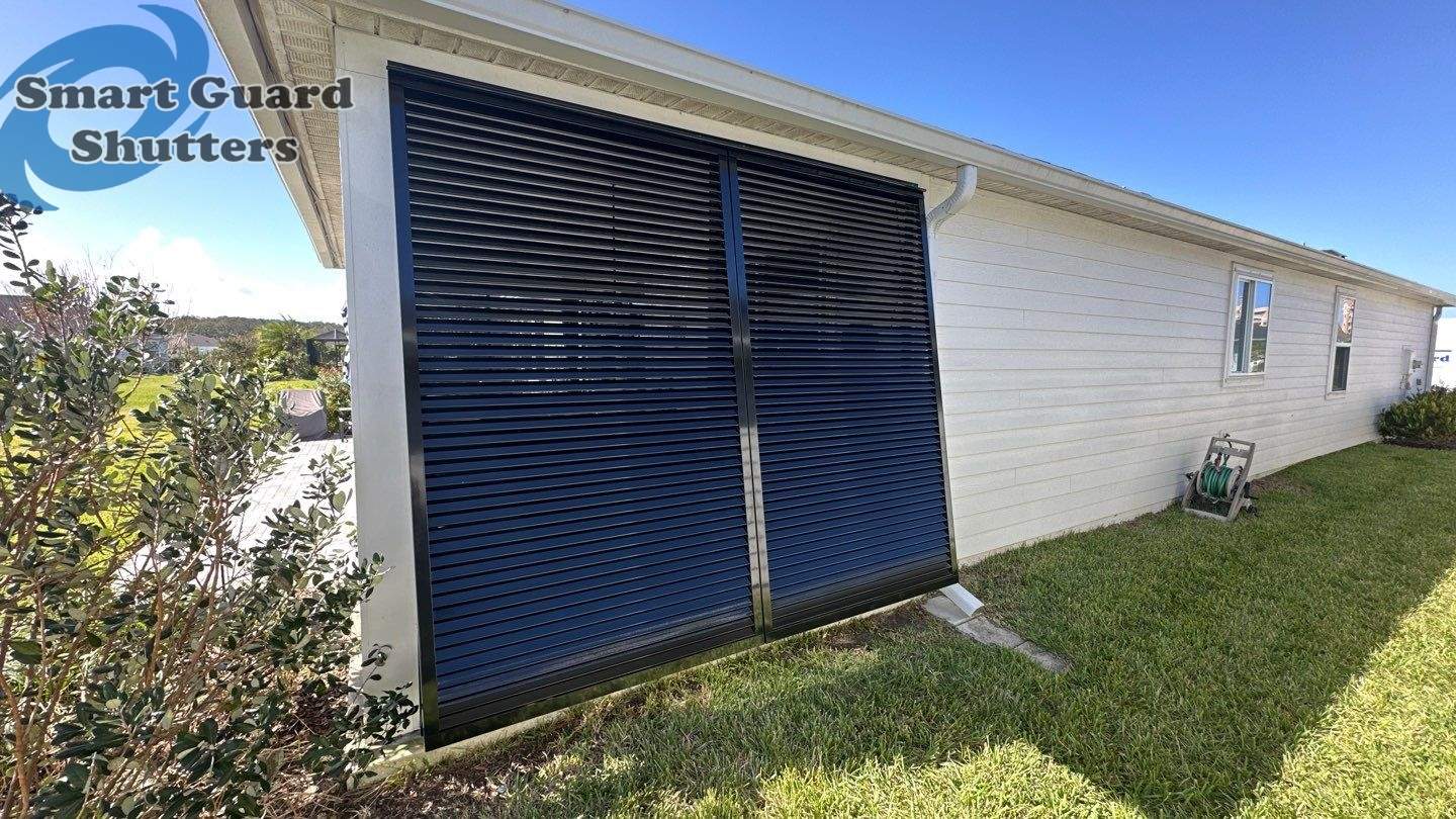 Decorative Bahamas in Jet Black by Smart Guard Shutters