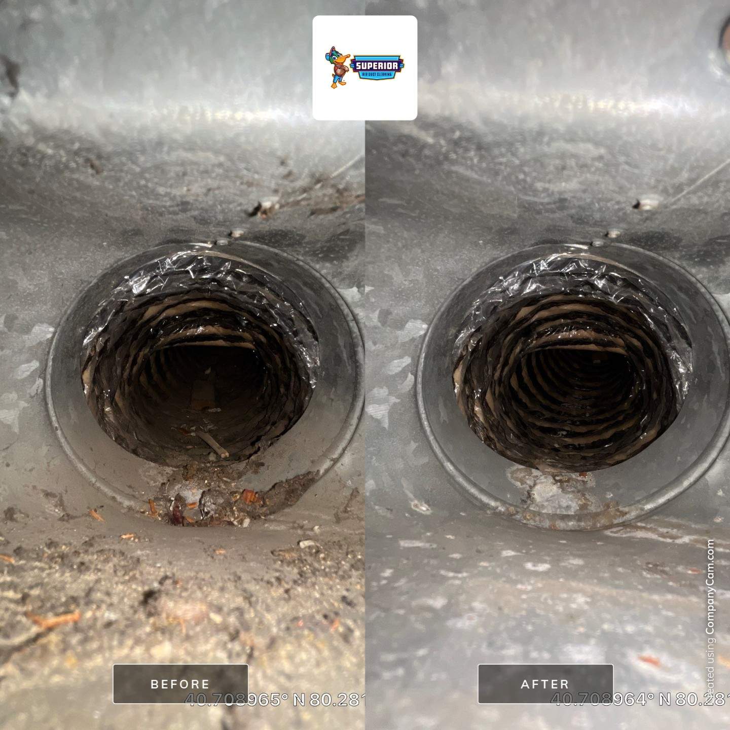 Air Duct Cleaning With a Vacuum Truck in Rochester, PA. by Superior Air Duct Cleaning