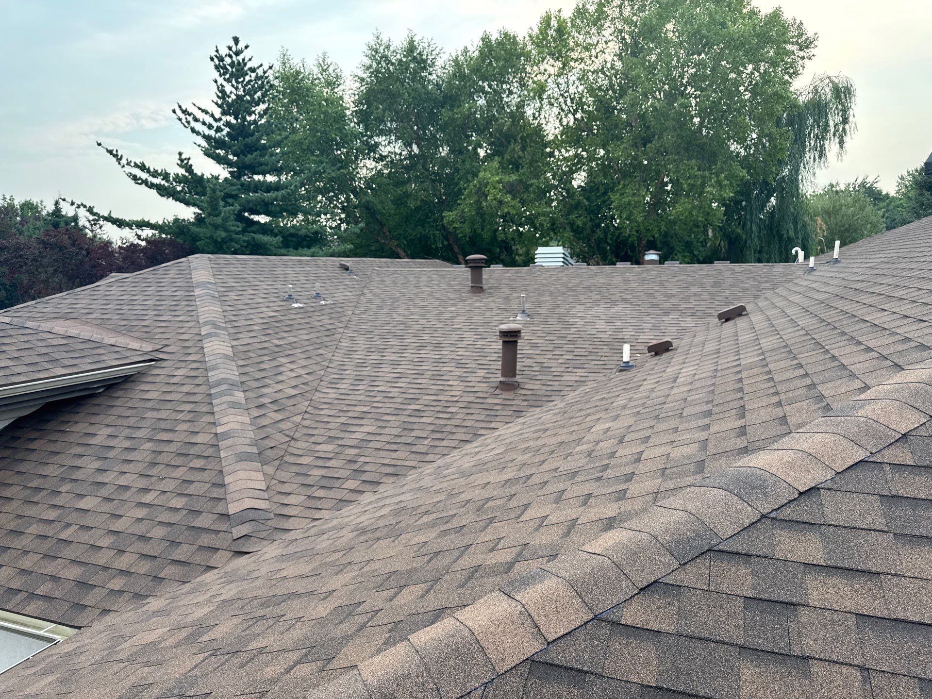 Boise Commercial Roof Replacement with Brown Architectural Shingles by Olive Roofing