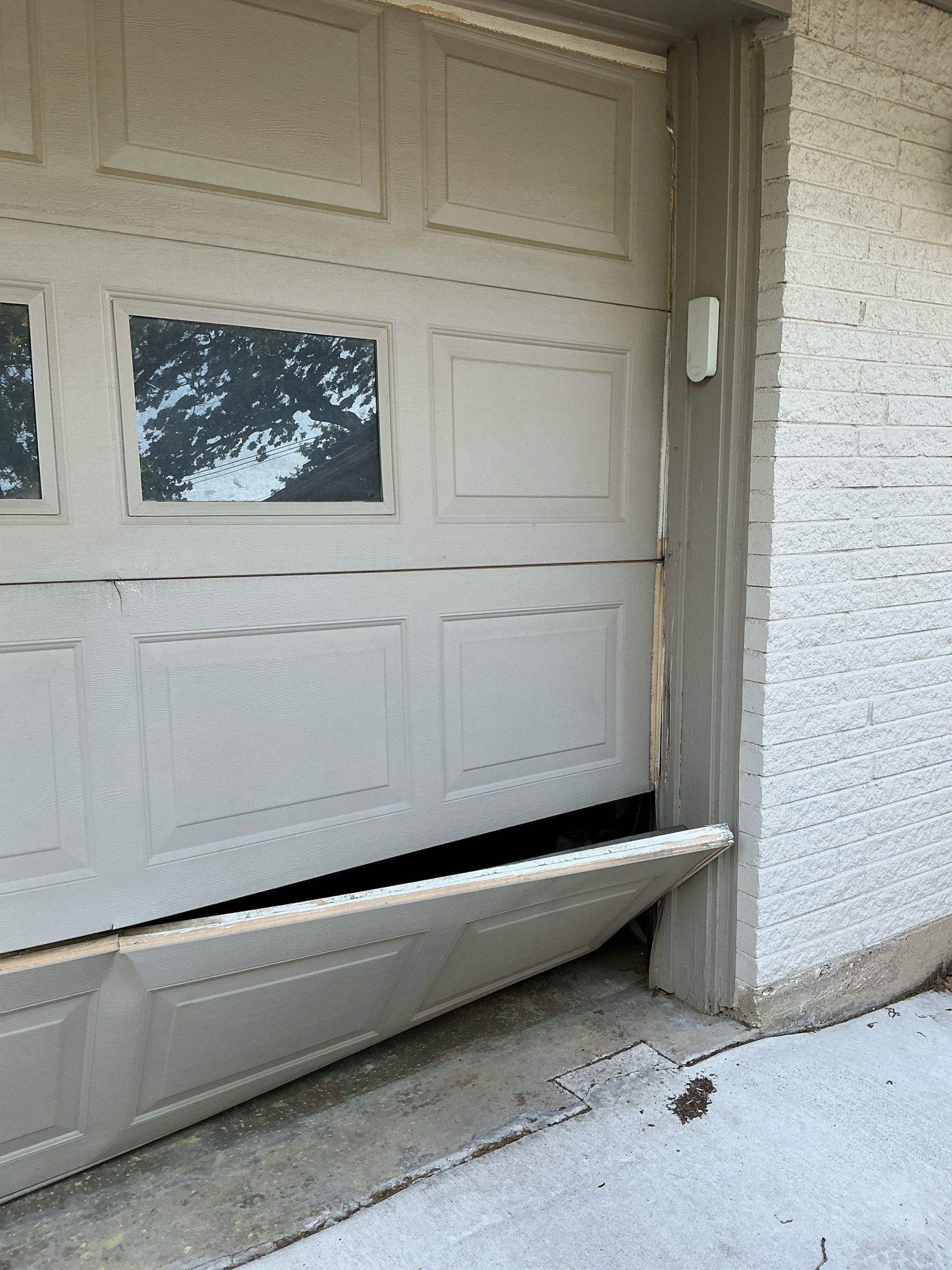 Amarr Recessed Panel Garage Door Installation with Windows in Bedford by Meadows Garage Doors