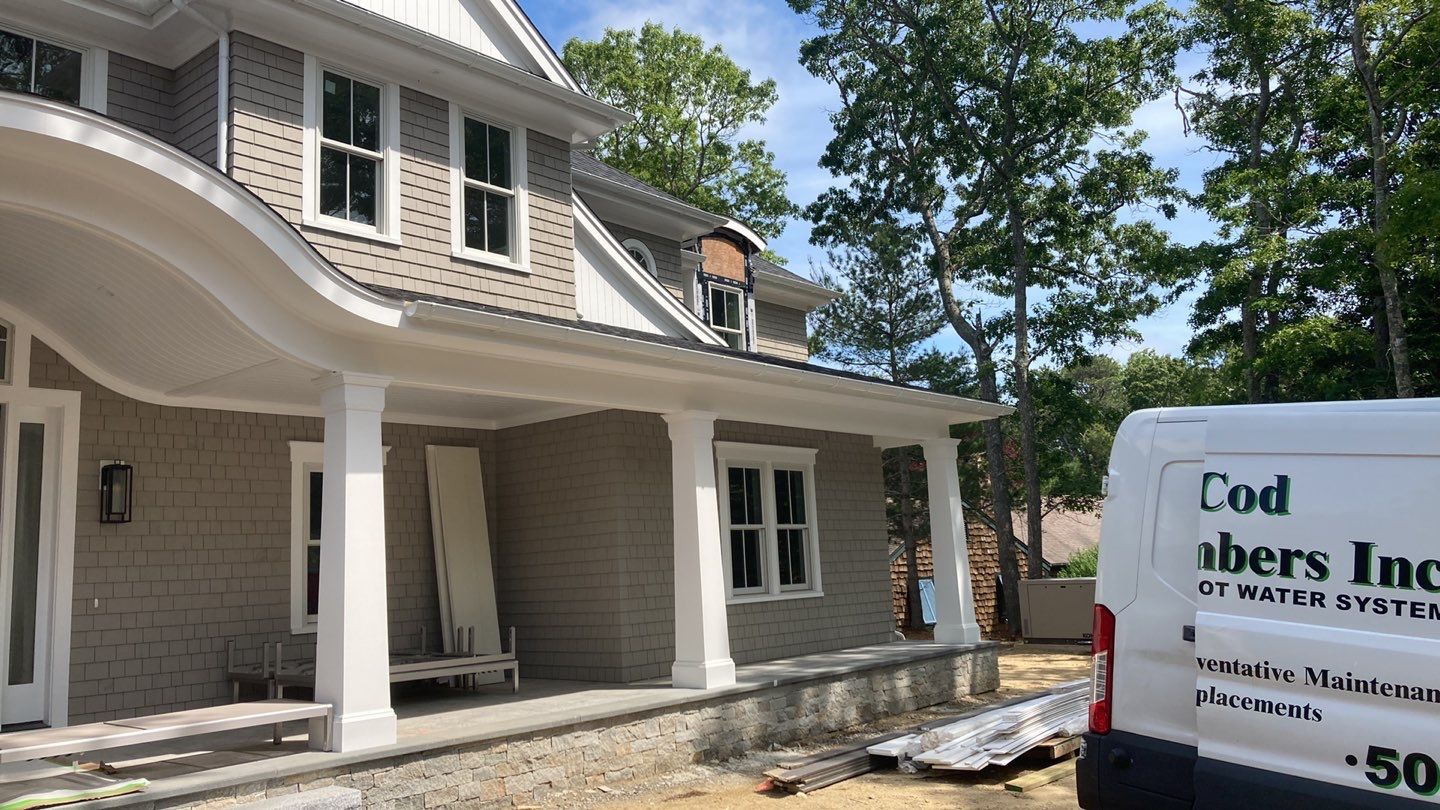 Gutter Installation using 6" Half Round Aluminum Gutter in New Seabury, MA by Gutter Pro Enterprises