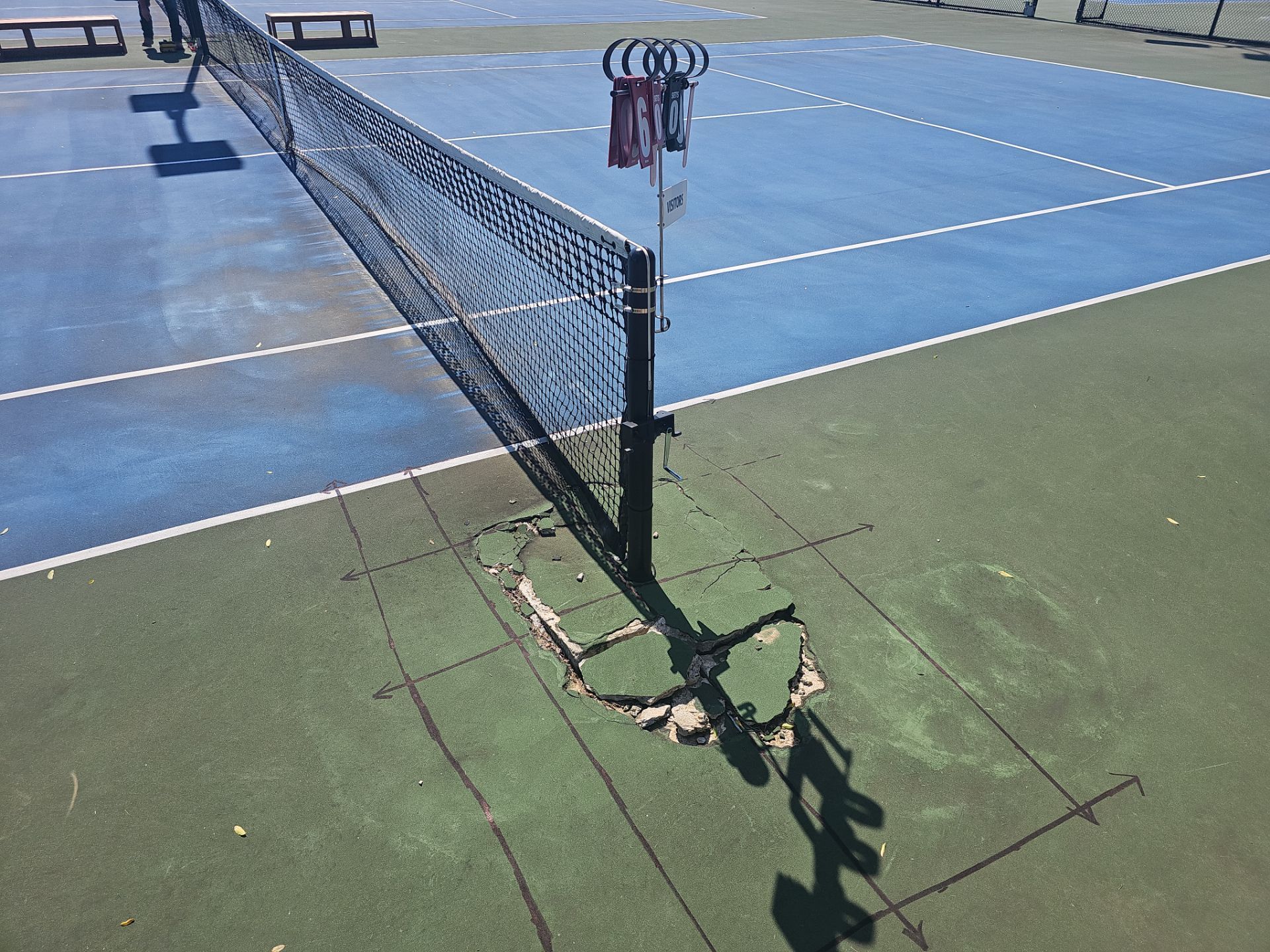Concrete Assessment Project for Tennis Courts by Alsip Locating Service, LLC