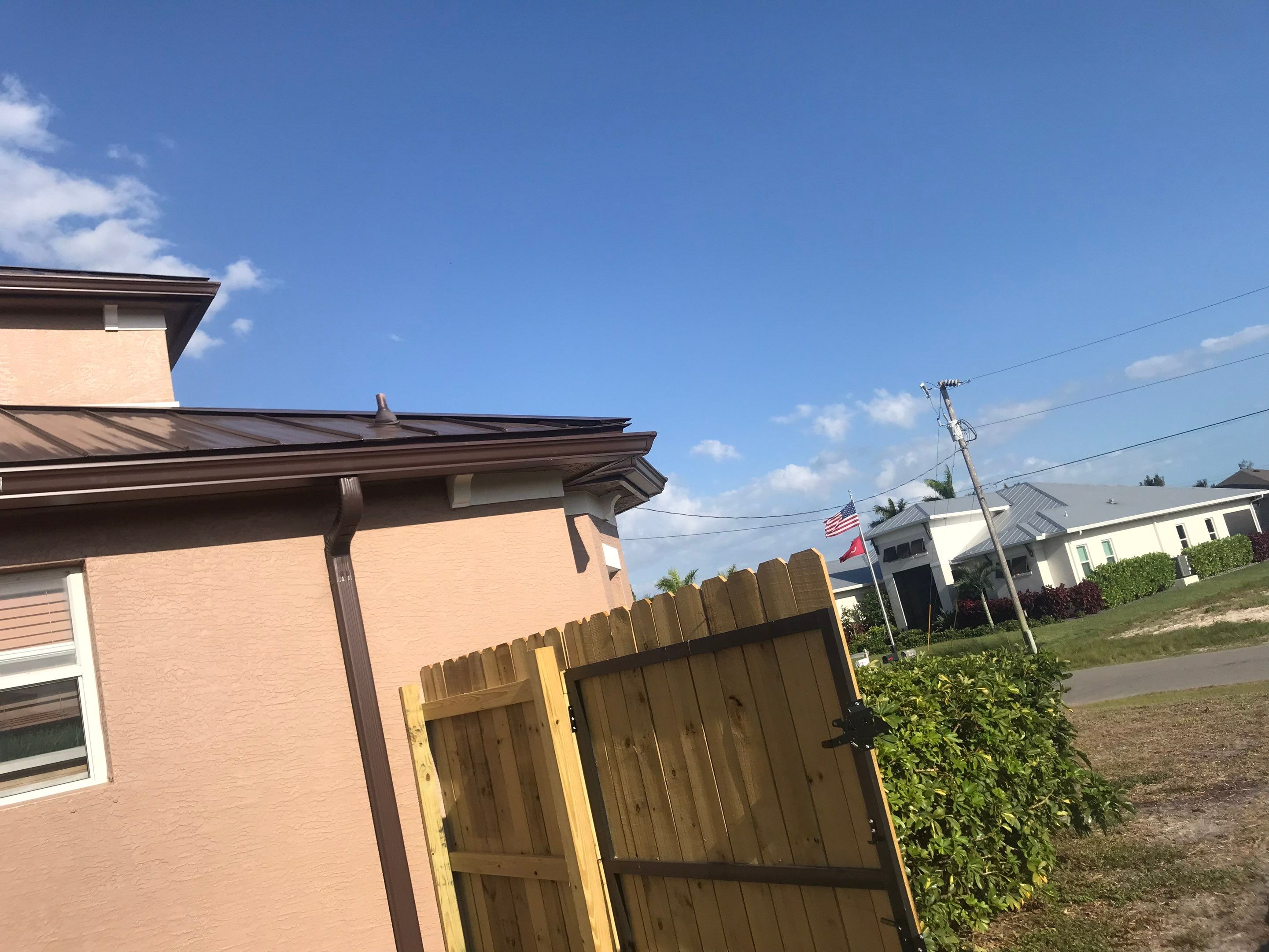 Brown Seamless Gutters using Royal Brown in Cape Coral by Gutter Professors