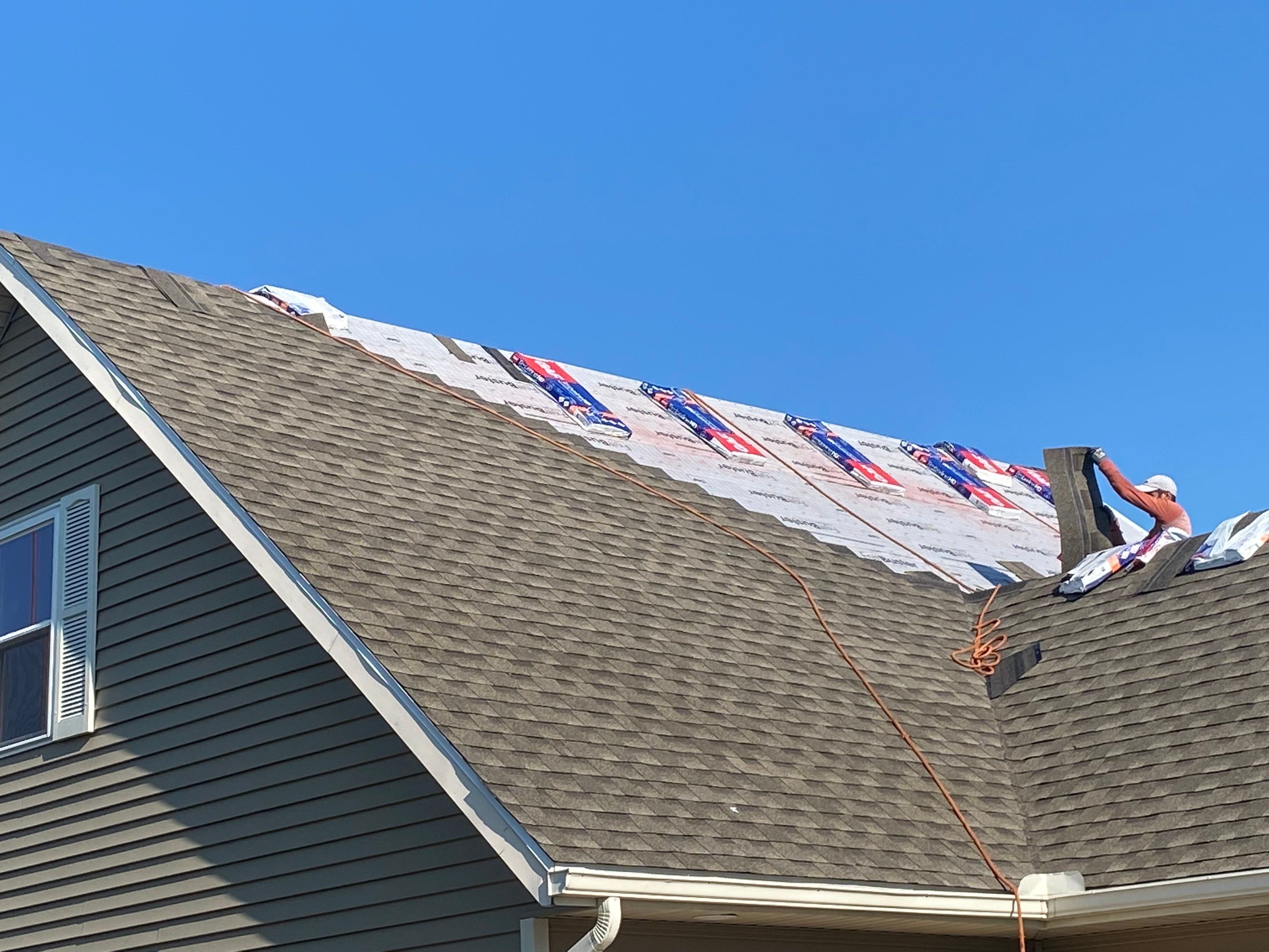 Residential Roofing Installation using GAF Timberline HDZ Weathered Wood by Nitro Roofing and Construction