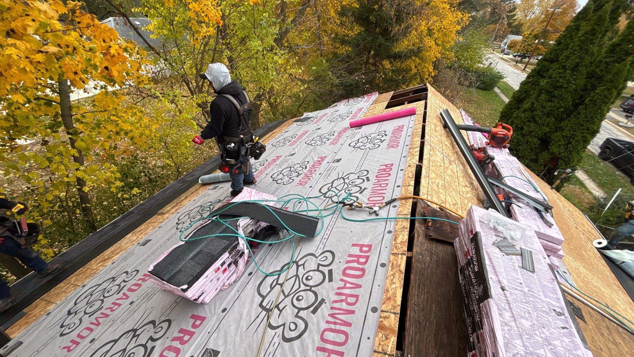 Roof Replacement using Owens Corning Midnight Plum by 180 Contractors