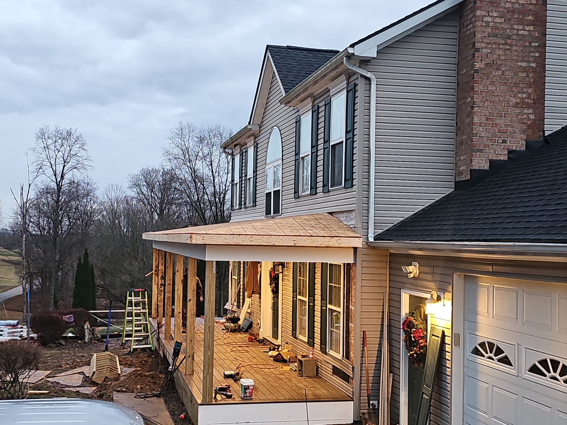 Porch by Cousins Roofing Siding & Decks