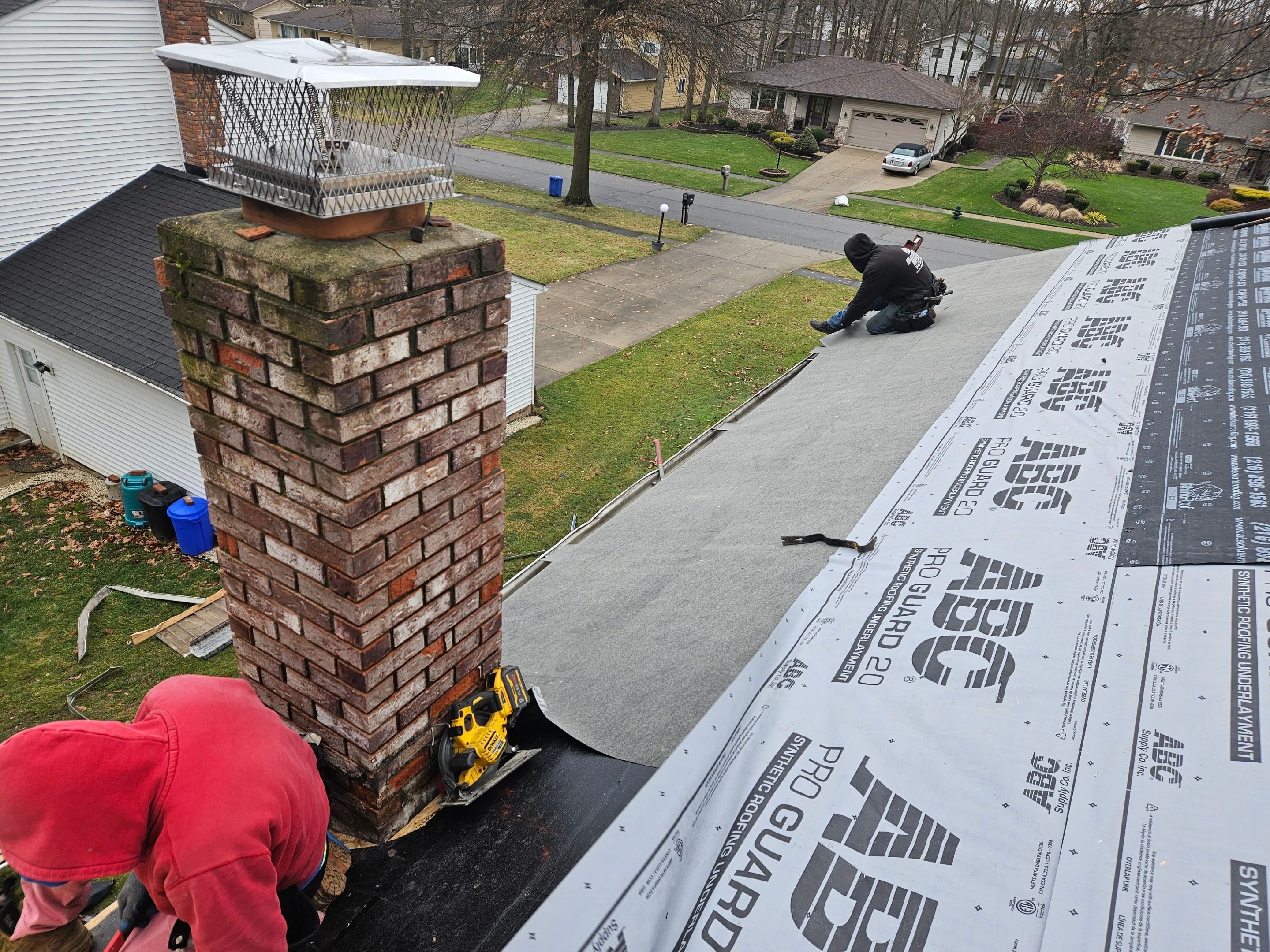 Residential Roof Replacement using Owens Corning Onyx Black by Absolute Roofing and Construction