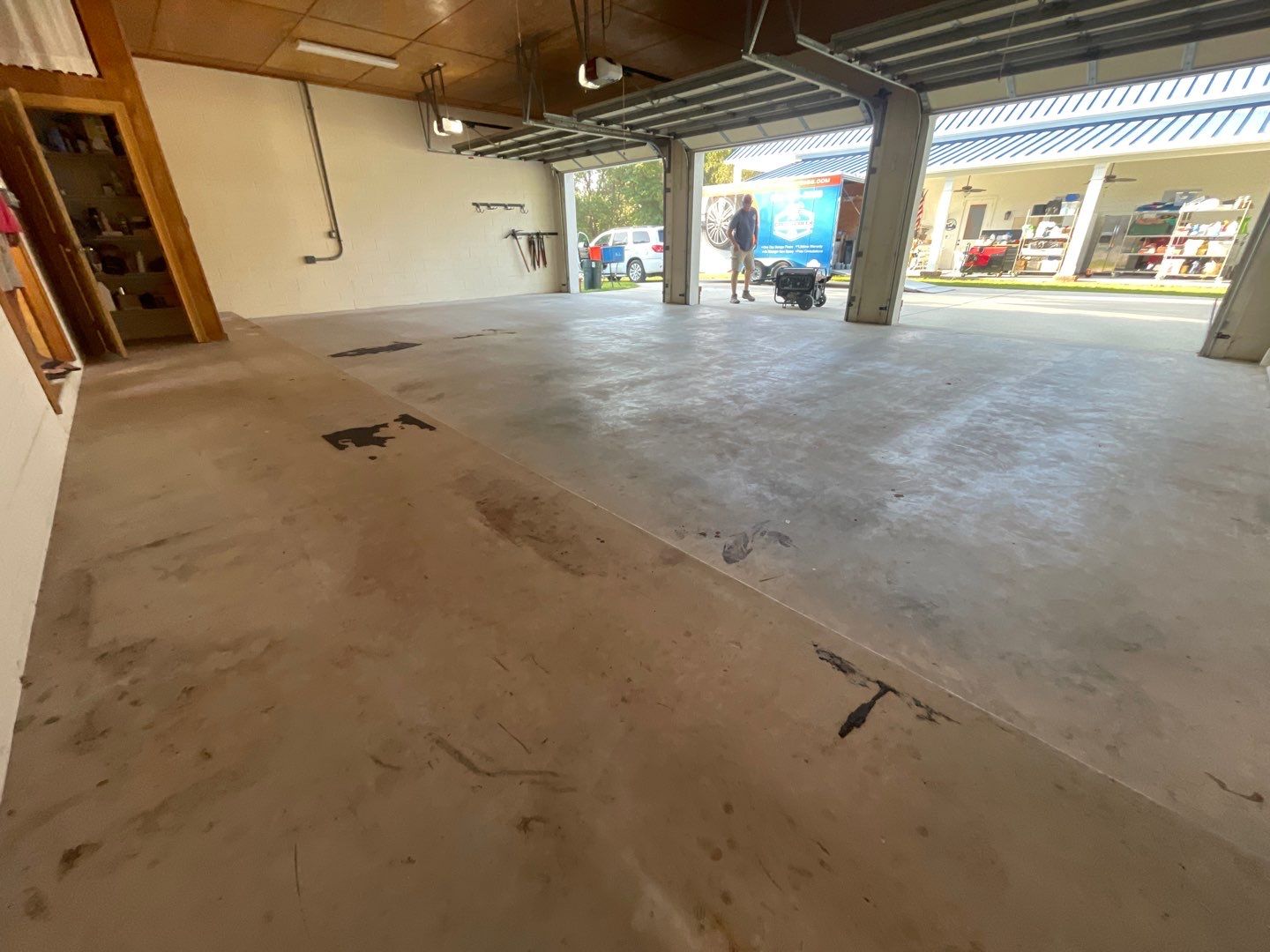 Garages Project in Micanopy, FL in Custom Color by Cross Creek Concrete Coatings