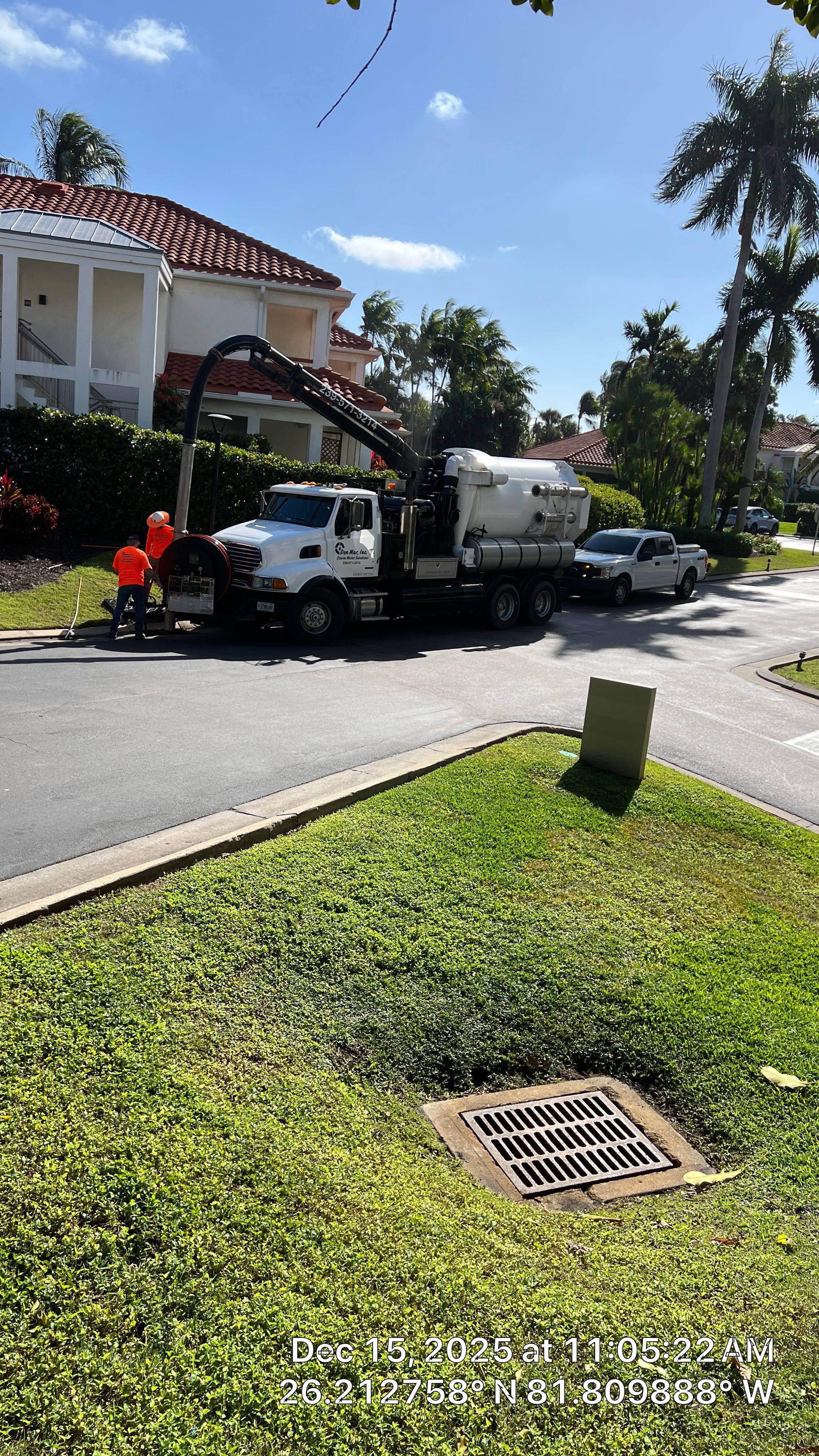 Naples Grande Catch Basin Cleaning by APS Power & Water
