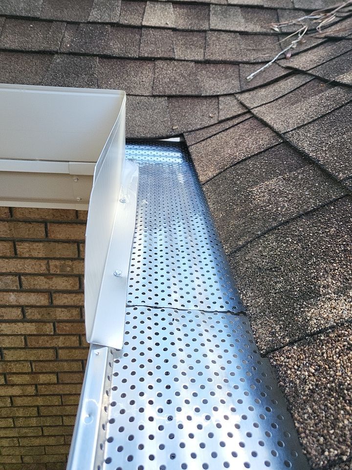Seamless Gutter Installation using K-Style Seamless Gutters and LeafBlaster Pro Gutter Guards by Gutter Professors