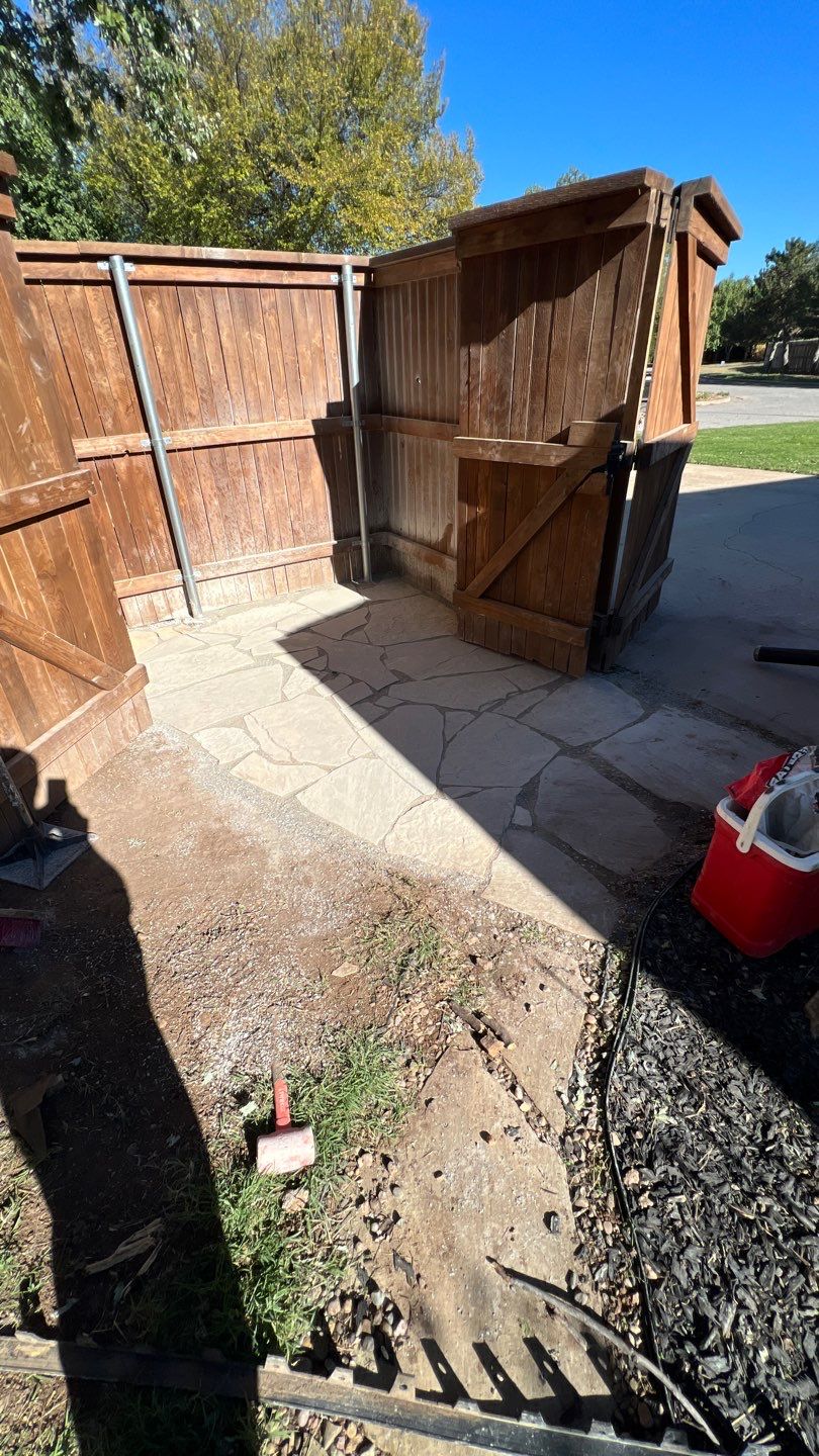 Tree removal , Concrete, Pergola, and sod install  by Clays Services Inc