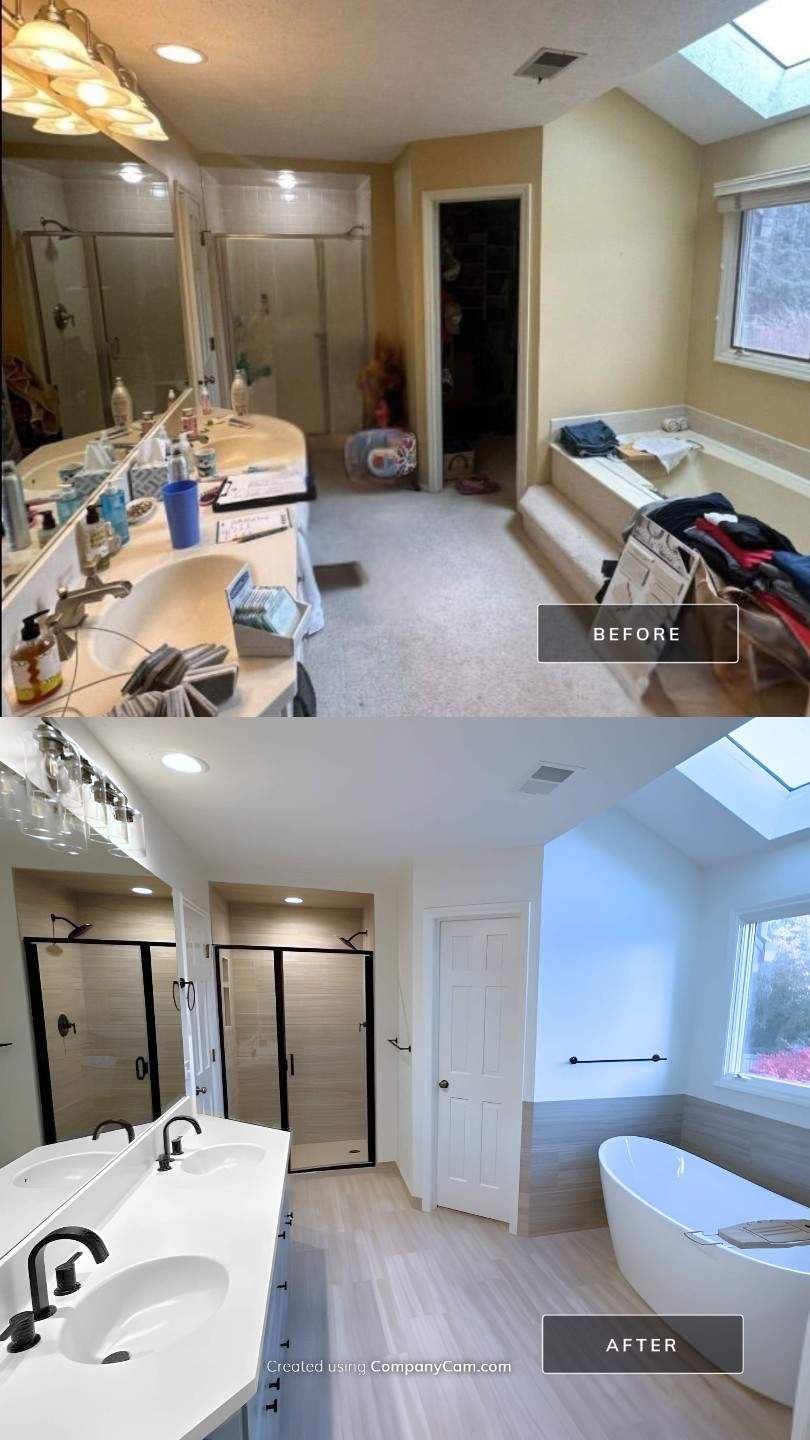 West Omaha Spa-Style Primary Bath Refresh by Bennett Design + Build