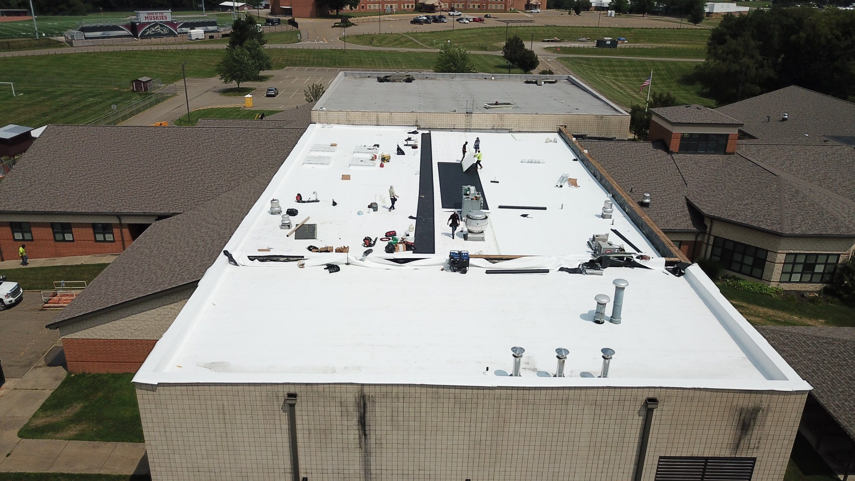 East Muskingum Middle School Roof by Gold Star Roofing LLC 