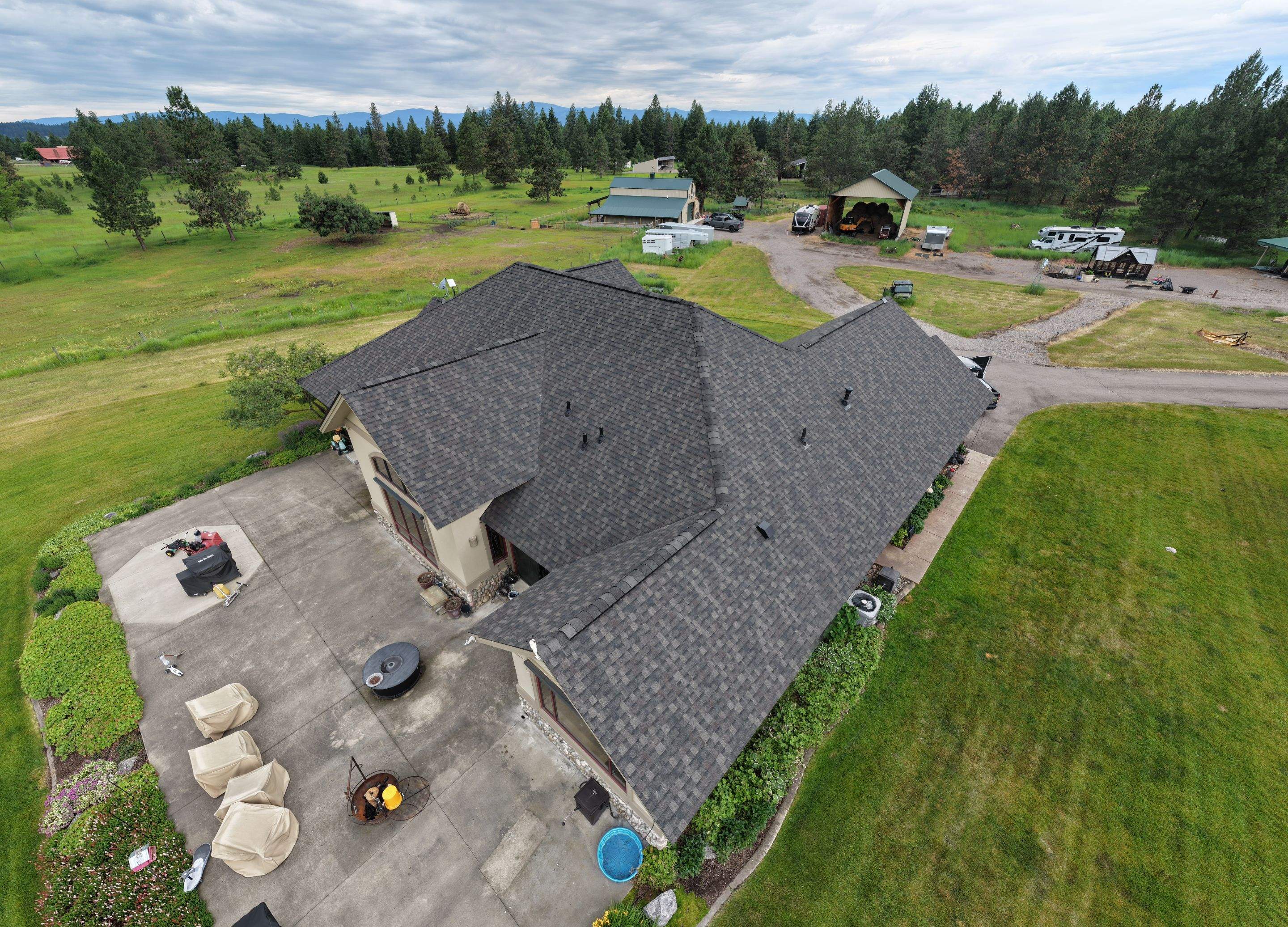 Roof Replacement using GAF Timberline HDZ - Midnight Mesa  by Montana Roofing Solutions