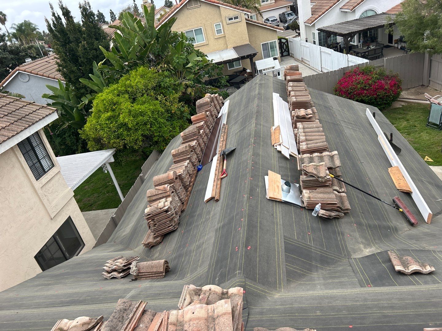 Comprehensive Concrete Tile Roof Replacement and Structural Wood Repair in Chula Vista by Reliable Roofing San Diego Inc.