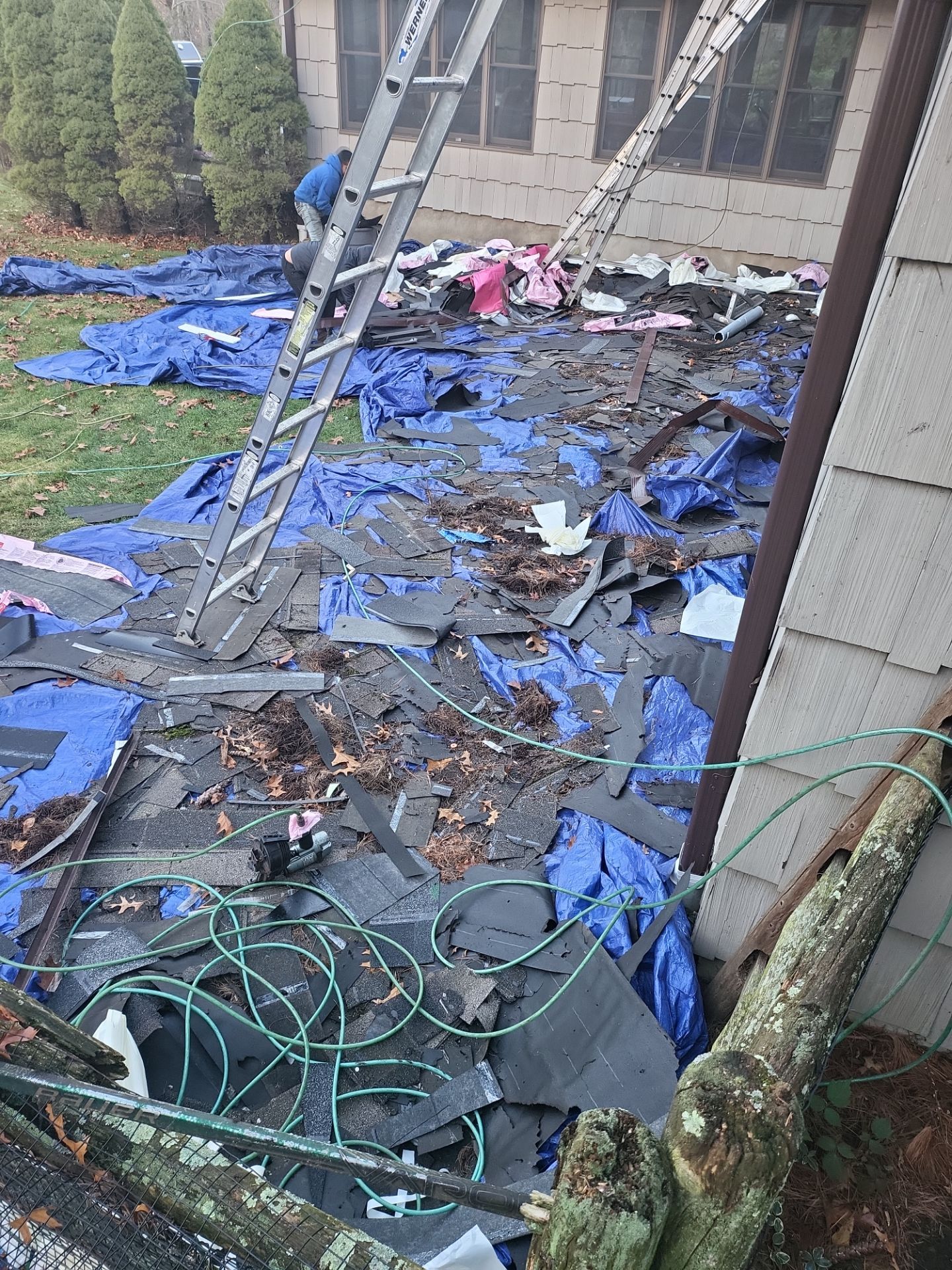 Residential Roofing Installation using Owens Corning TruDefinition Onyx Black by A Plus Exterior