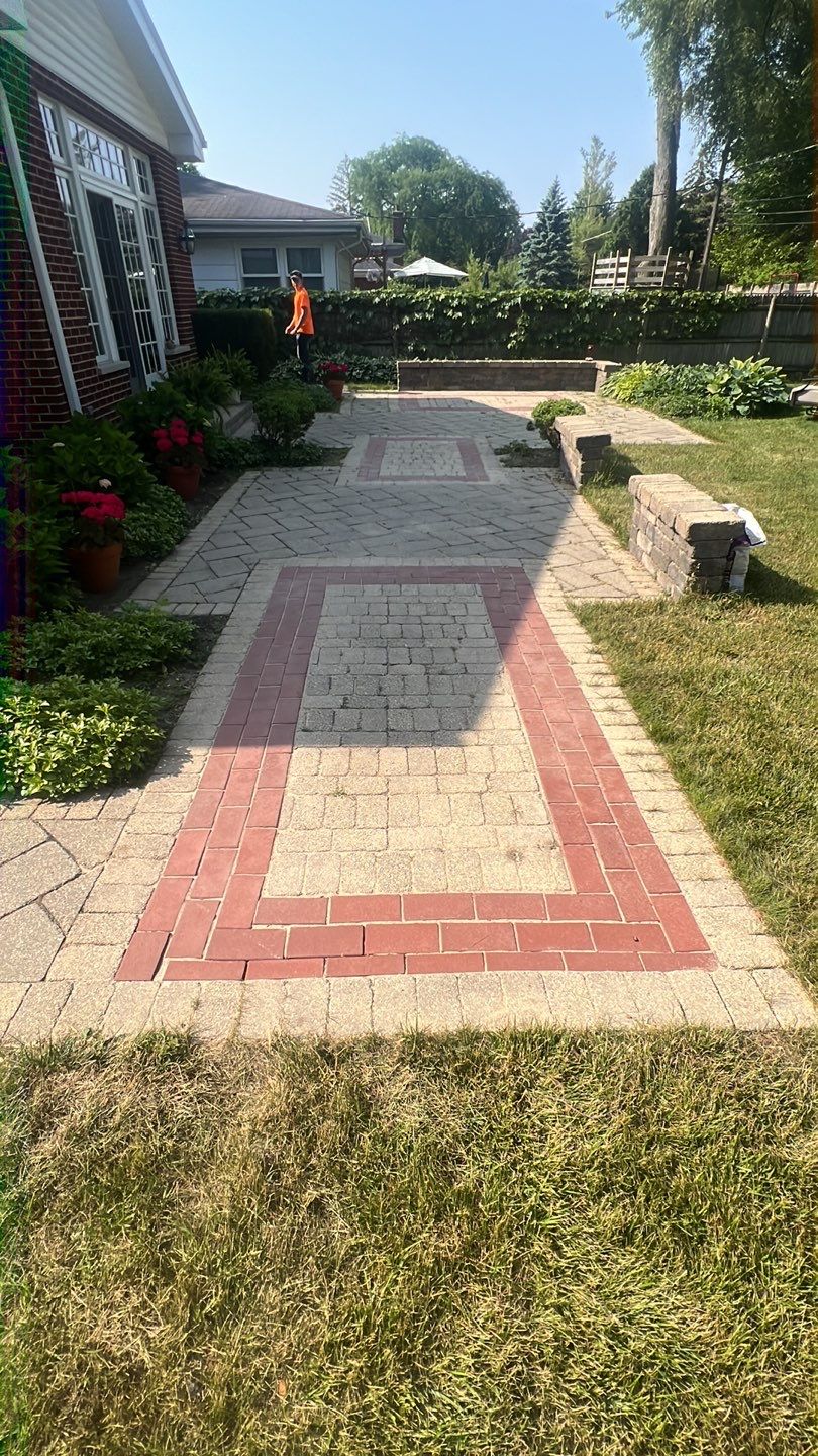 Brick paver clean, sand and seal.  using Surebond SB-1300 by Northern Power Washing LLC.