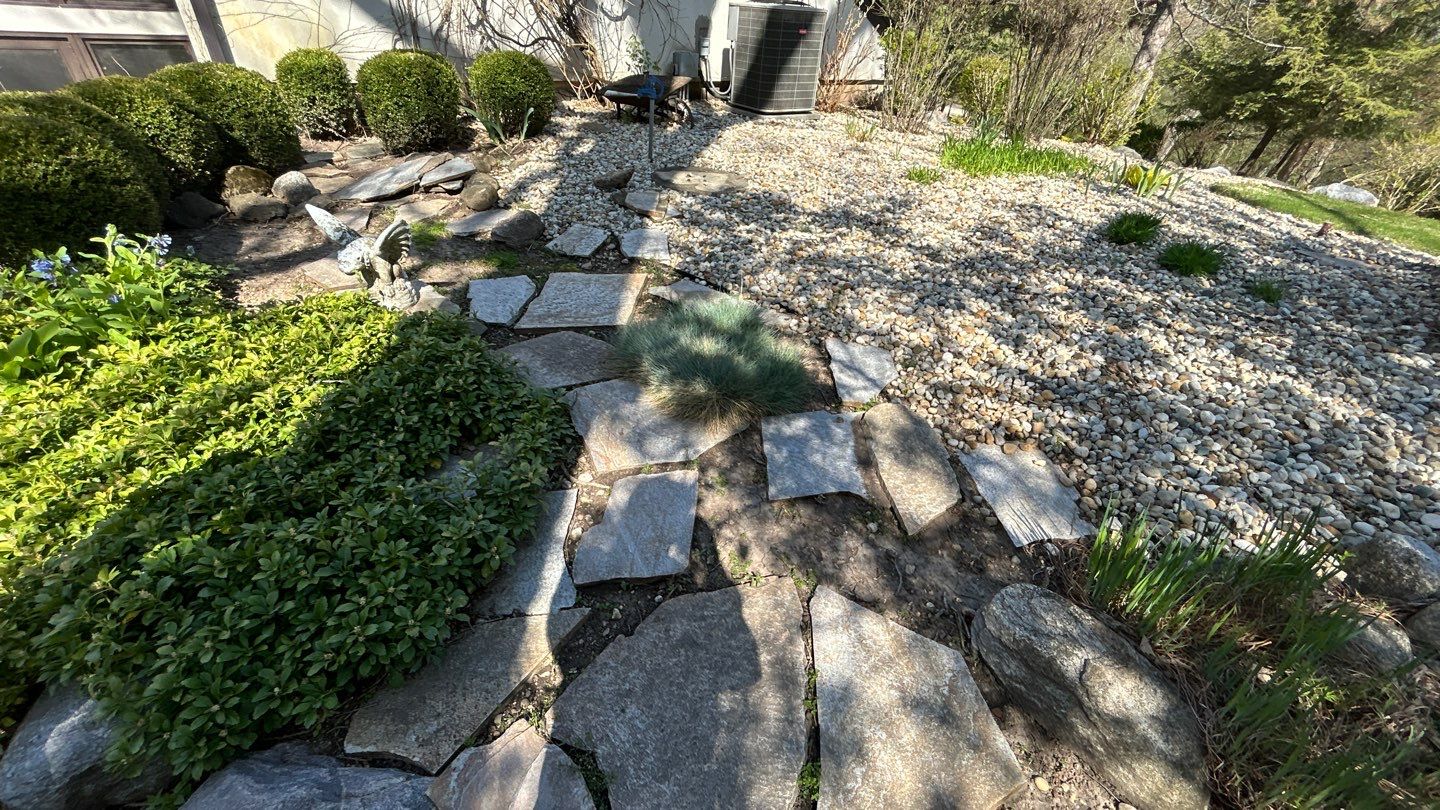 natural stone using Algaecide, soft wash soap by Northern Power Washing LLC.