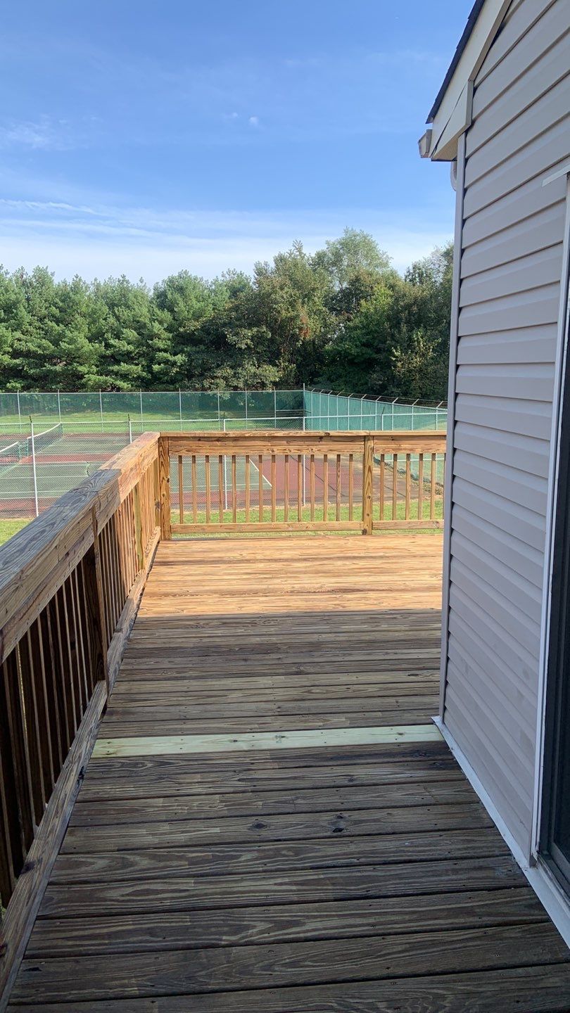 Deck Refinishing using Powerwasher by A1 NERDY HOMES LLC
