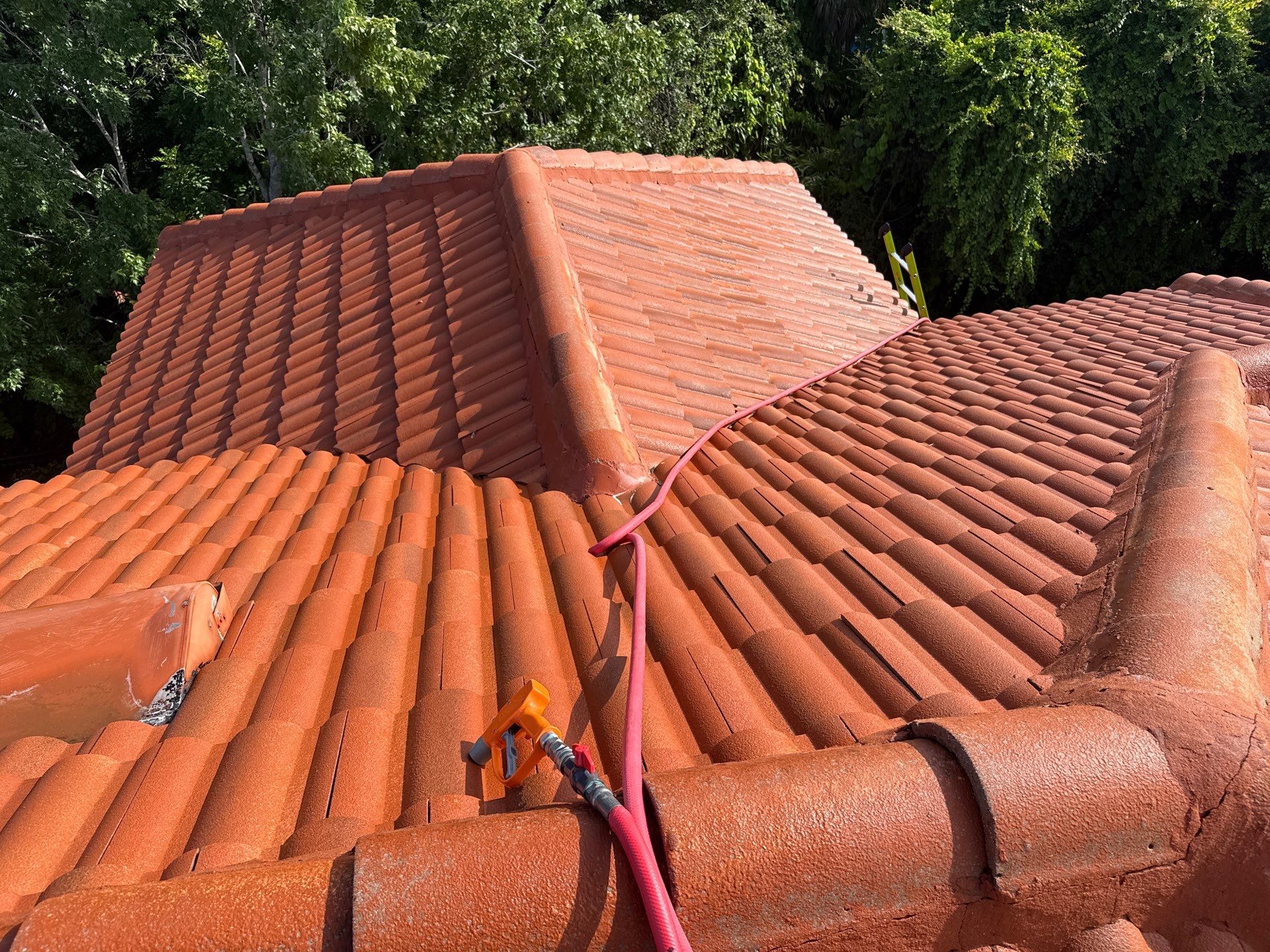 Soft Wash Tile Roof Cleaning in Sonoma Community, Sarasota, FL by Sunshine AquaWash