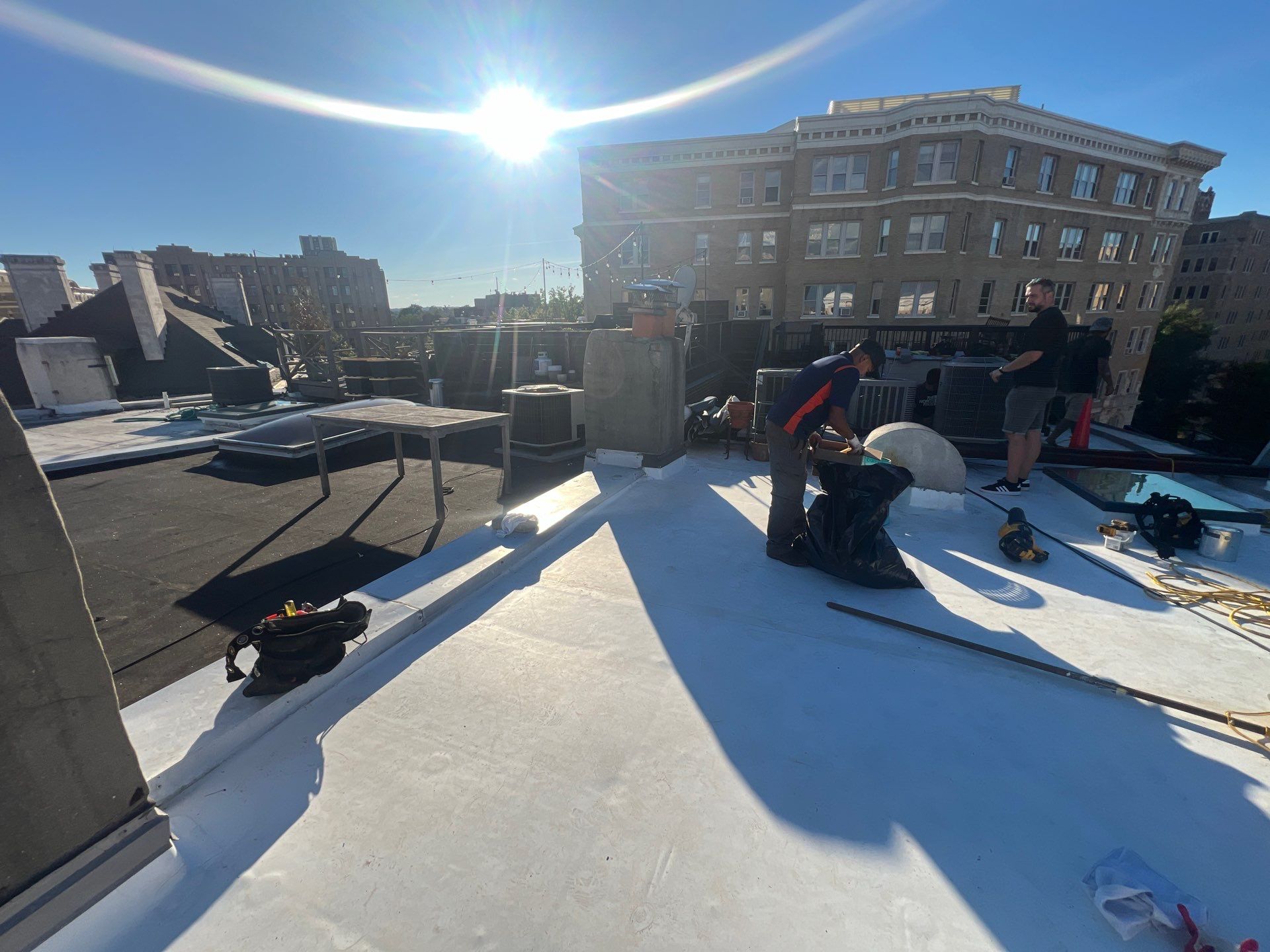 Condo Flat Roof Replacement in Washington DC by USA Storm Roofing and Construction Group