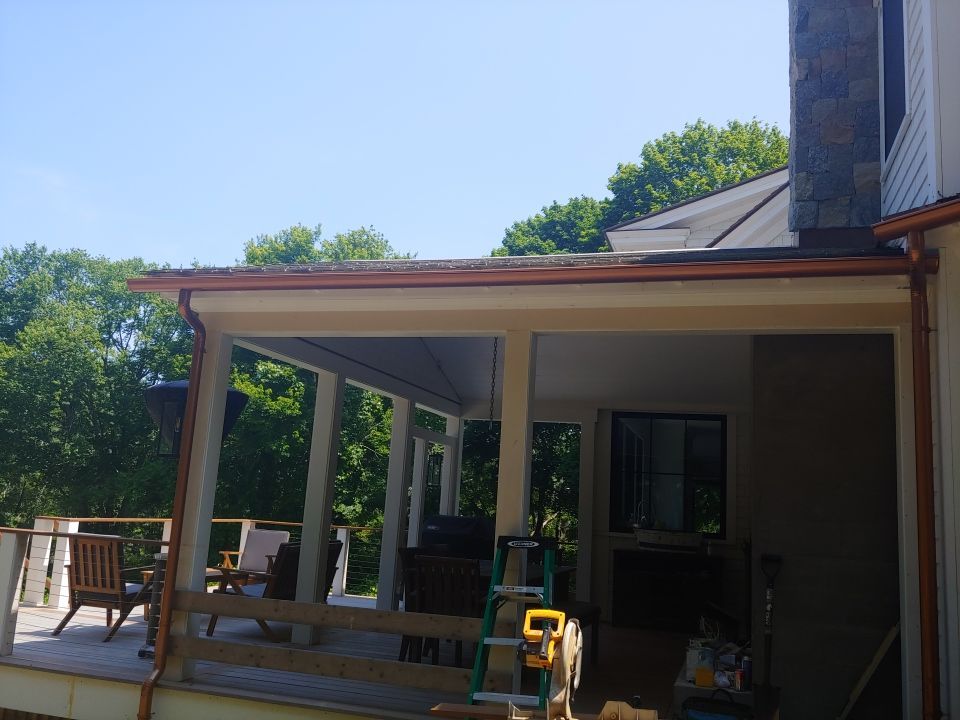 Plymouth, MA Gutter Installation using Coppertone Half Round Aluminum Gutter by Gutter Pro Enterprises