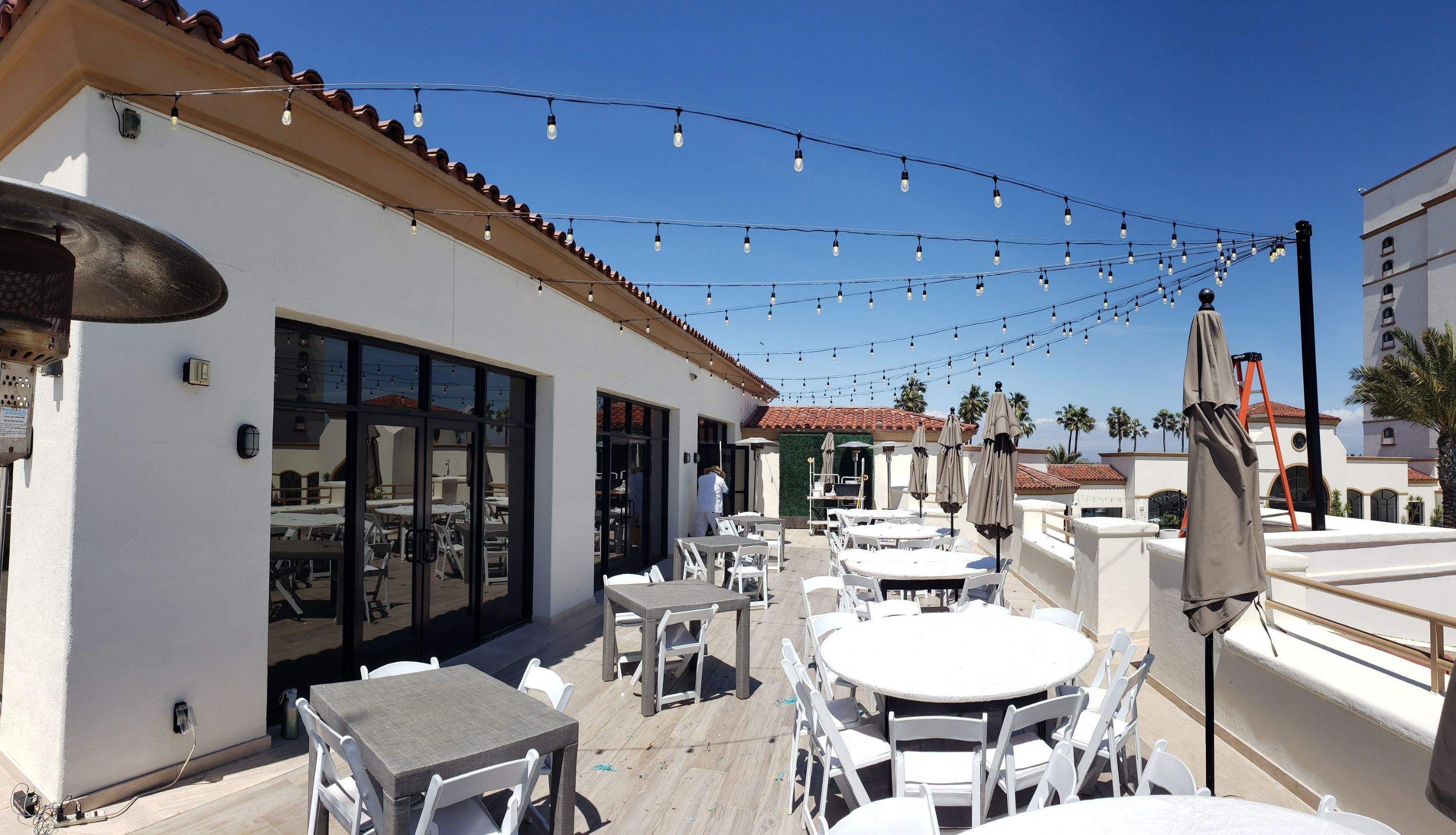 Hilton Waterfront Bistro Light Install by BrightLife Designs llc