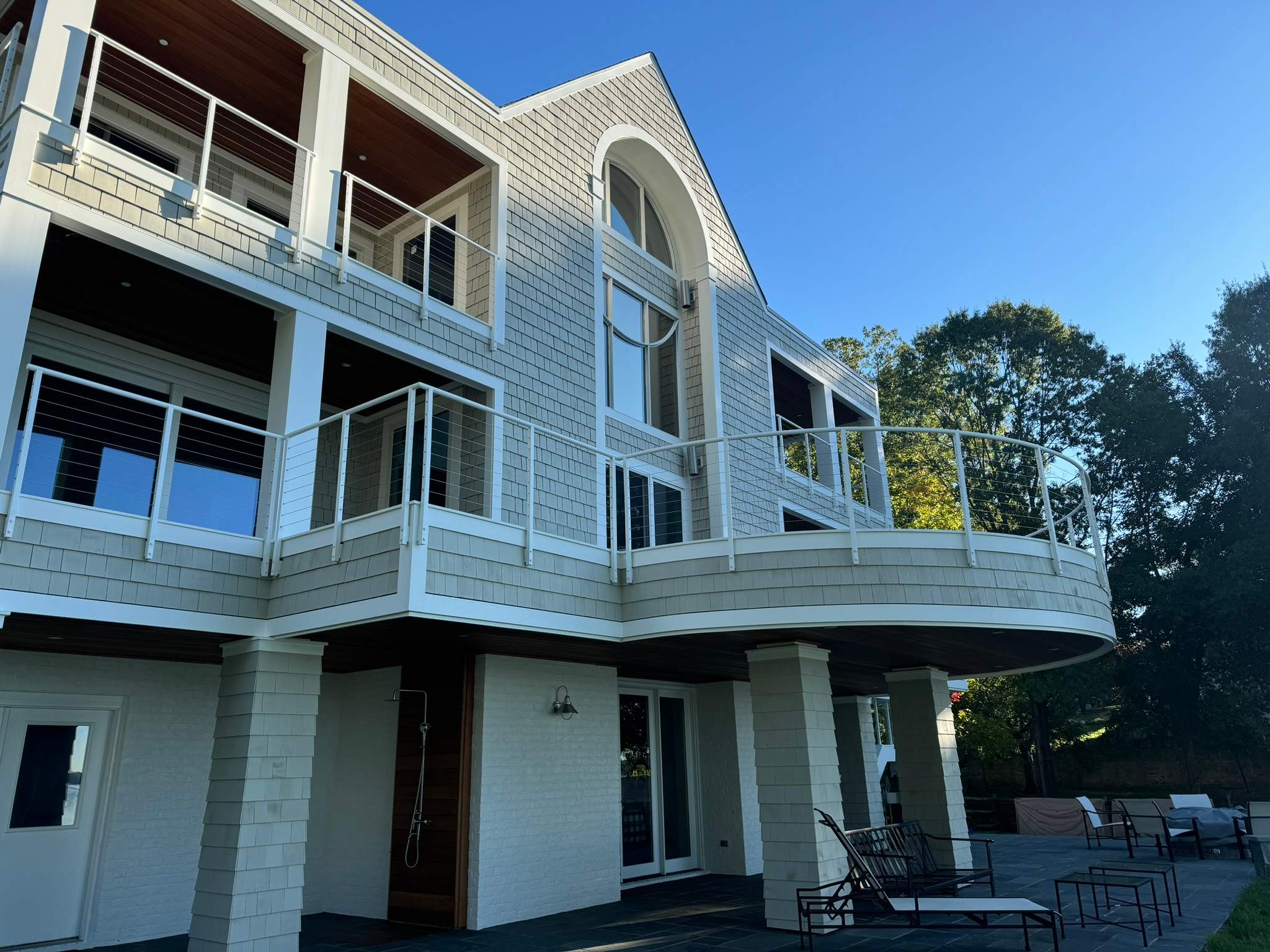 Custom Aluminum Cable Railing System – Face Mounted – Lorton, VA by Capitol Iron Works