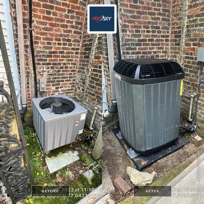 Central Air Conditioning Installation using Trane