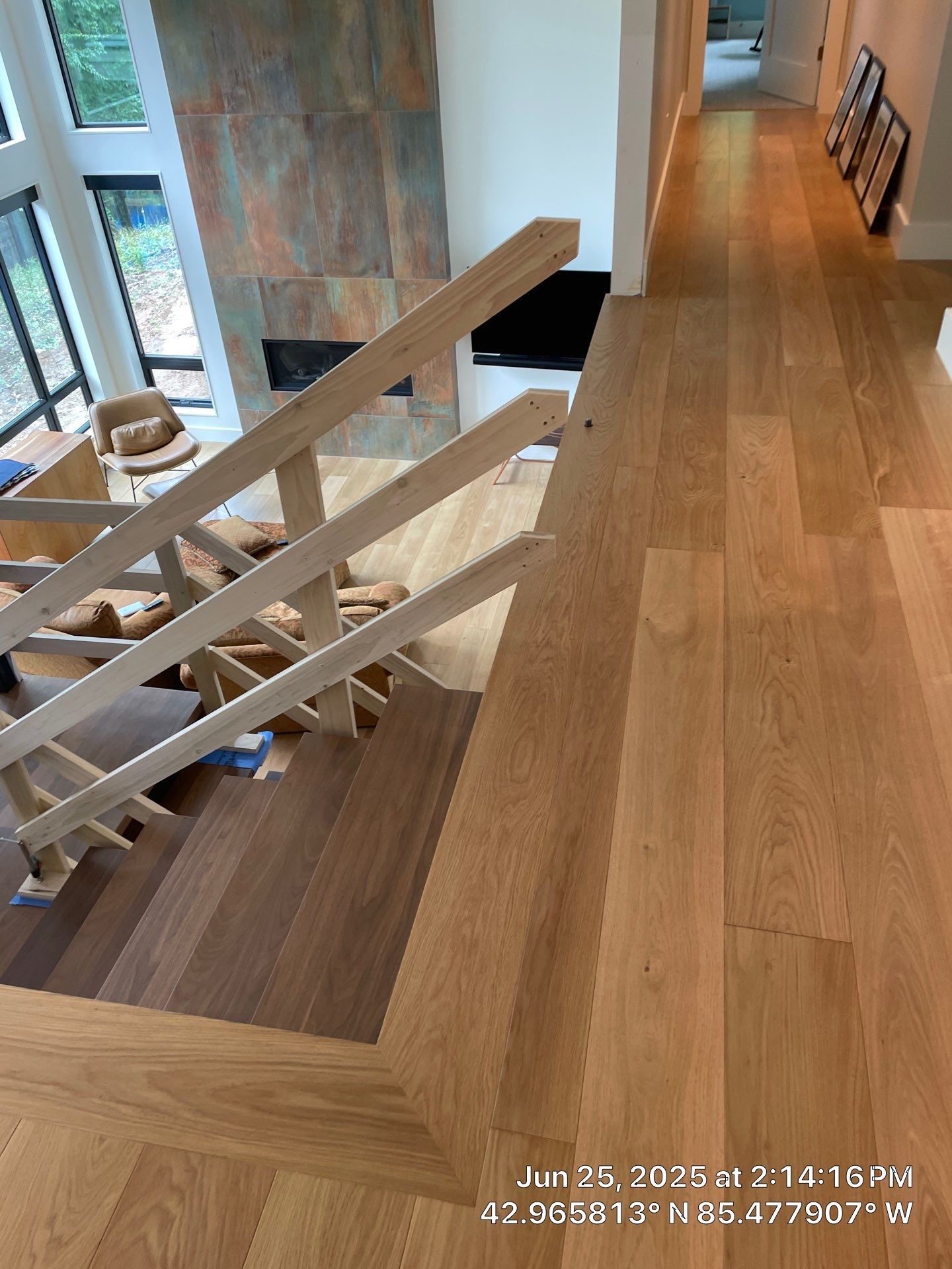 Engineered European White Oak with Matching Custom Stair Nose by RTBaldwin Hardwood Floors