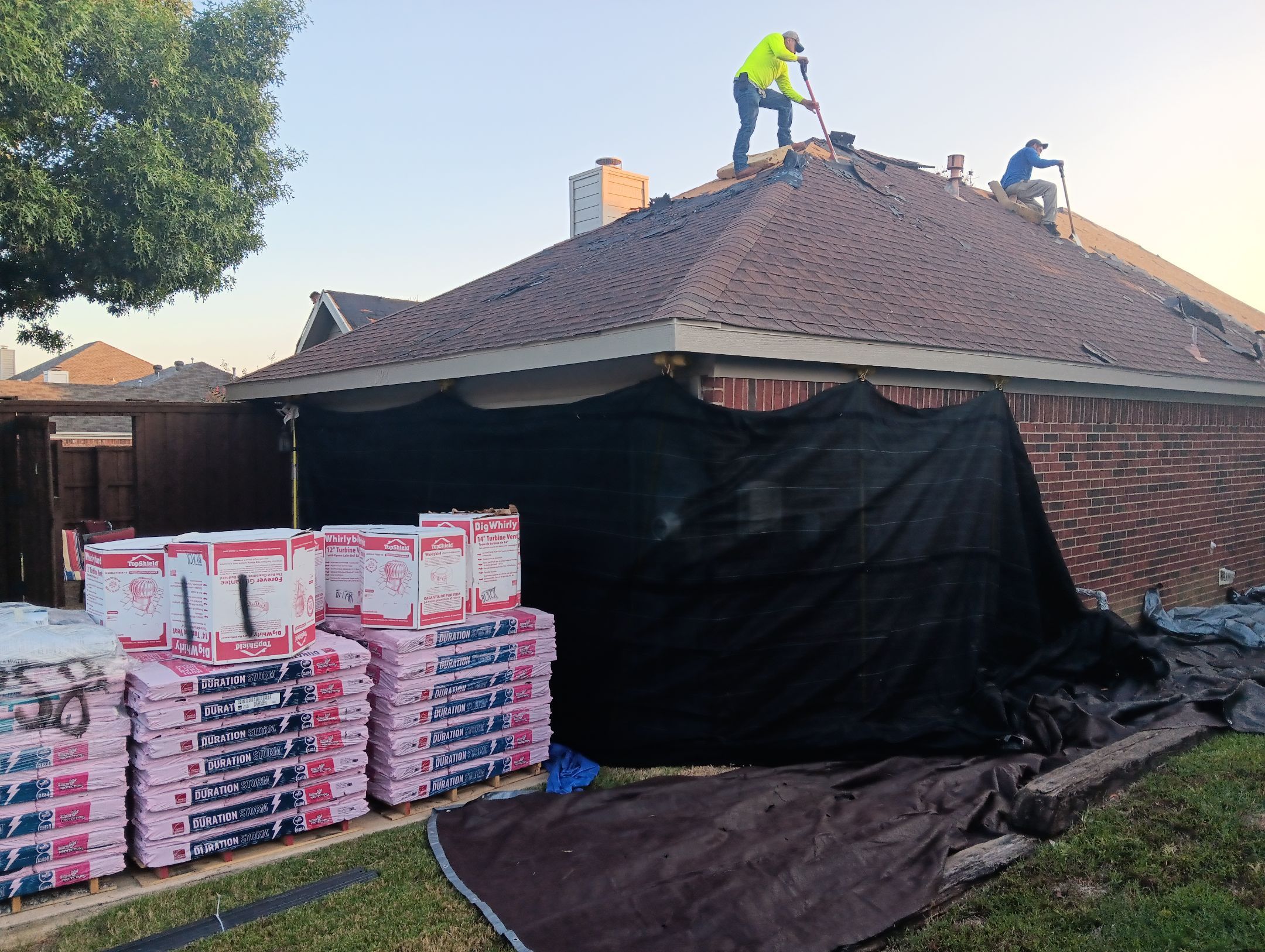 Exterior Makeover Reroof, Gutters and Exterior Paint by Tex-Line Roofing