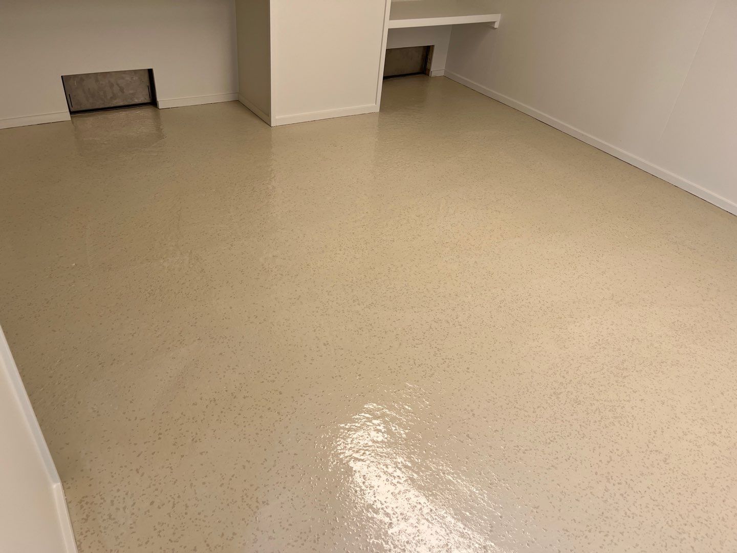 Luxury Home Concrete Floor - Epoxy & Flakes Finish - Stone Harbor, NJ by FreshCoat Works LLC