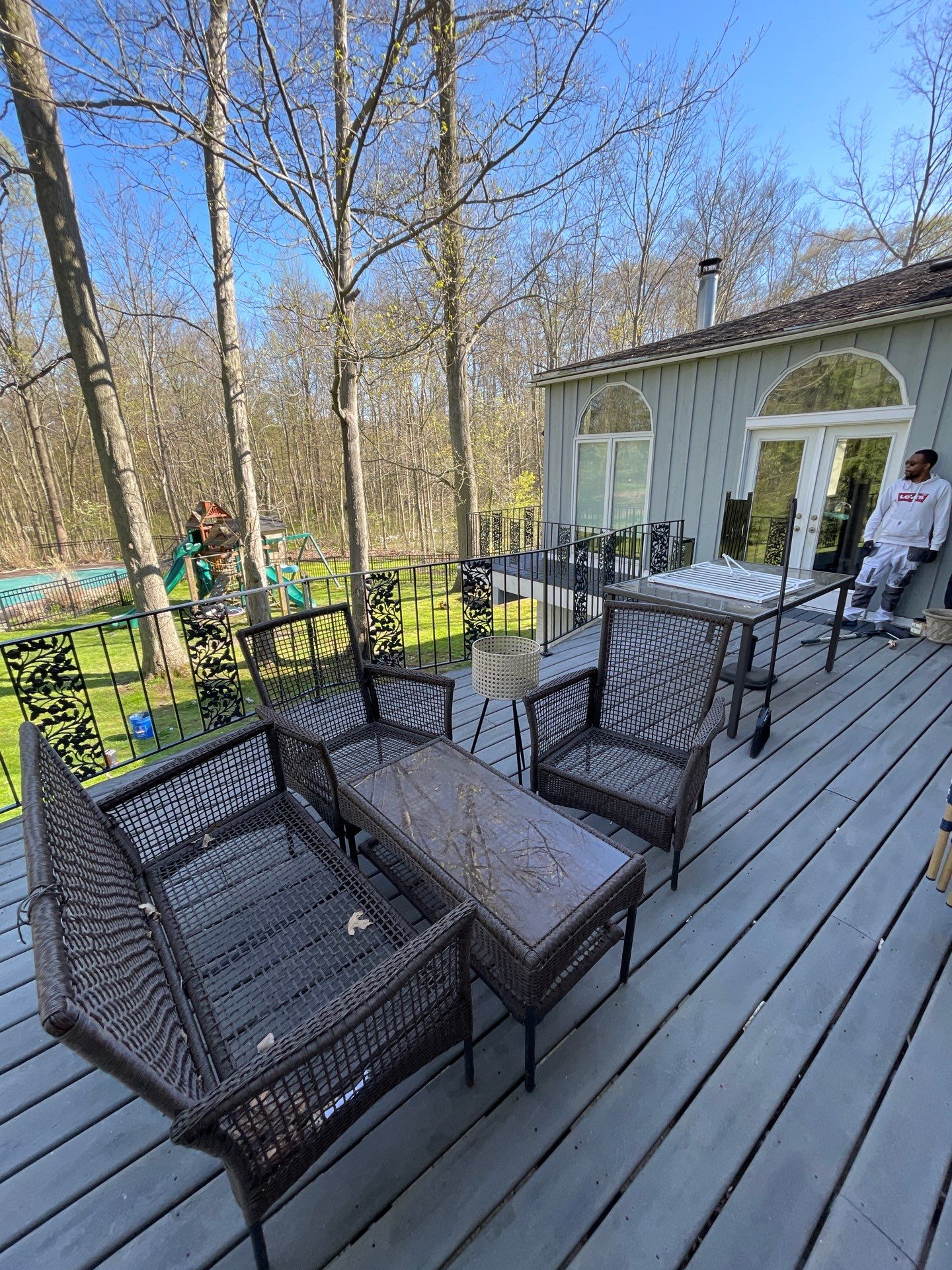 Deck Staining using Arborcoat Solid Stain by Callaway Contracting LLC
