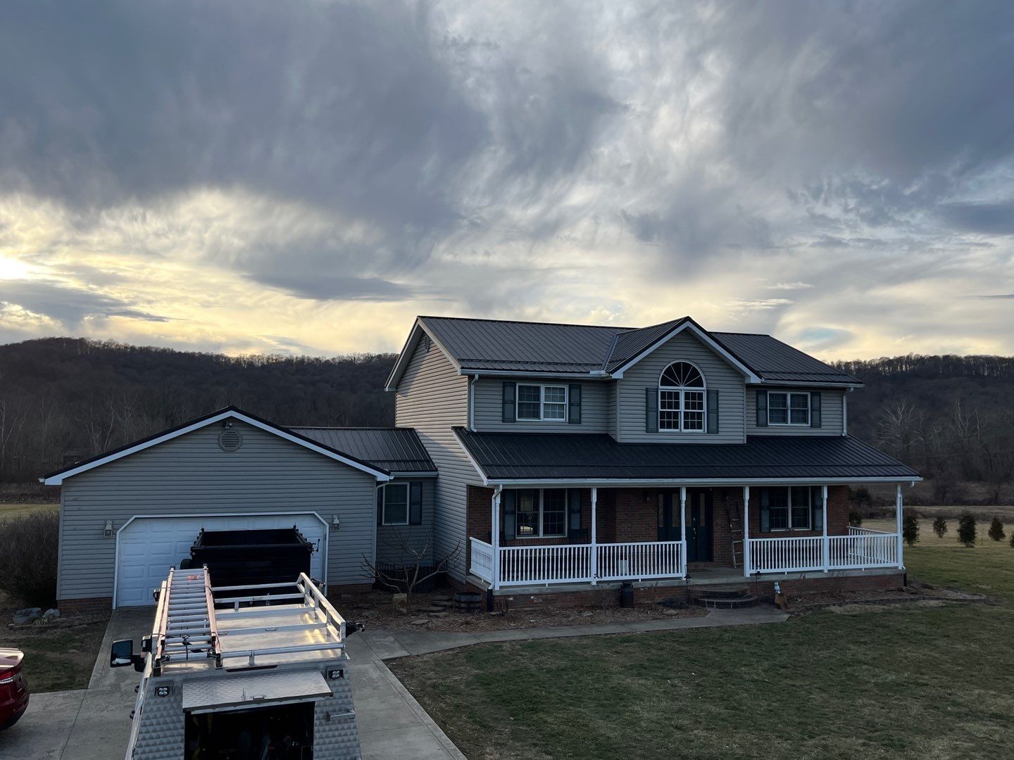 Residential Roofing Installation using Performance Panel Metal - Frost Black by RoofX 