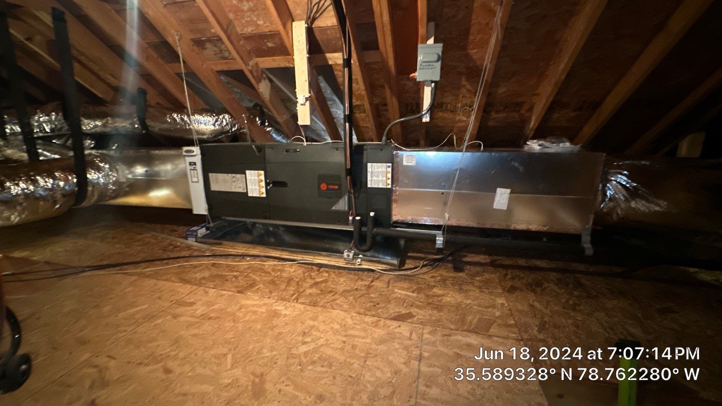 2 Trane XV20i Split System Install by Nick's Mechanical LLC.