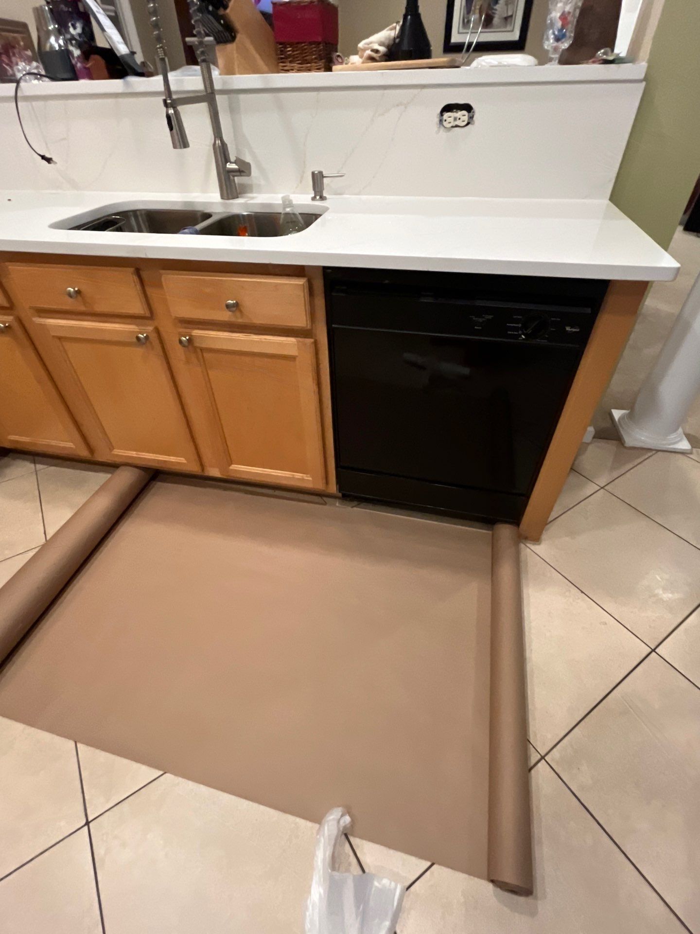 Cabinet Painting - wood to white by Five Star Painting