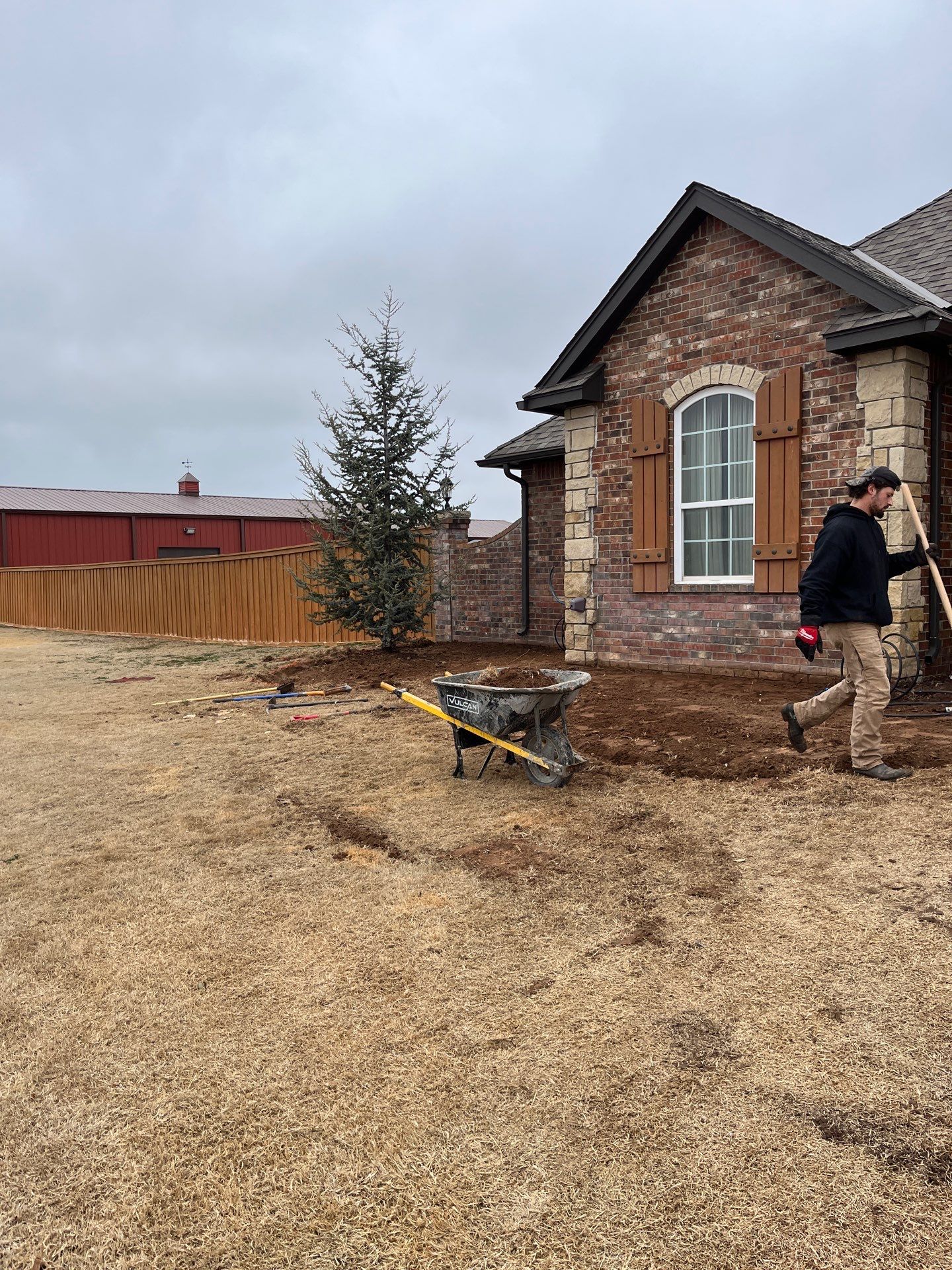 Landscape installation w/ irrigation and landscape lighting by Clays Services Inc