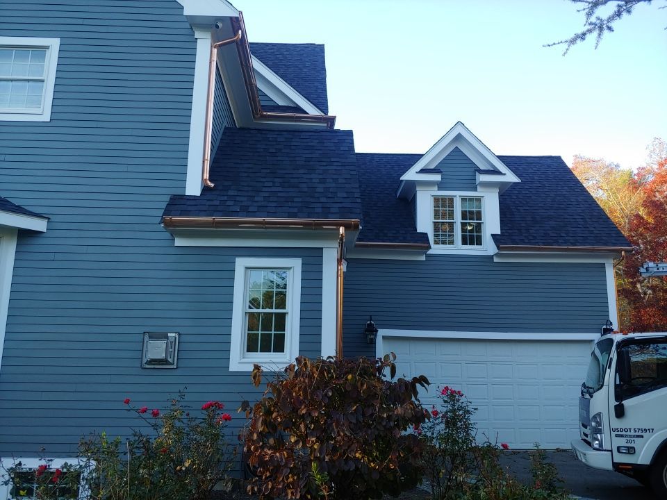 Rehoboth, MA Gutter Installation using 6" Half Round Copper Gutter by Gutter Pro Enterprises