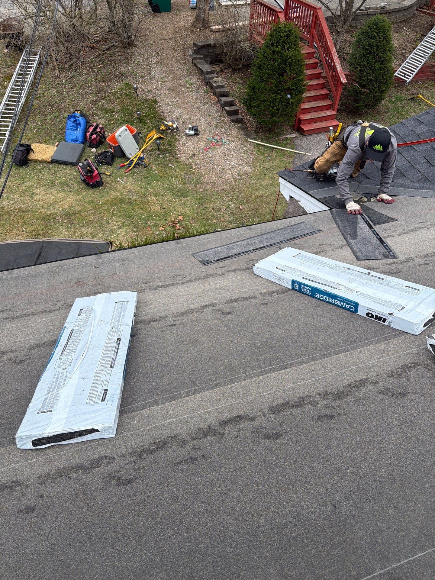 Residential Asphalt Roofing Replacement with IKO Cambridge Shingles in North Hampton by Tall pine roofing