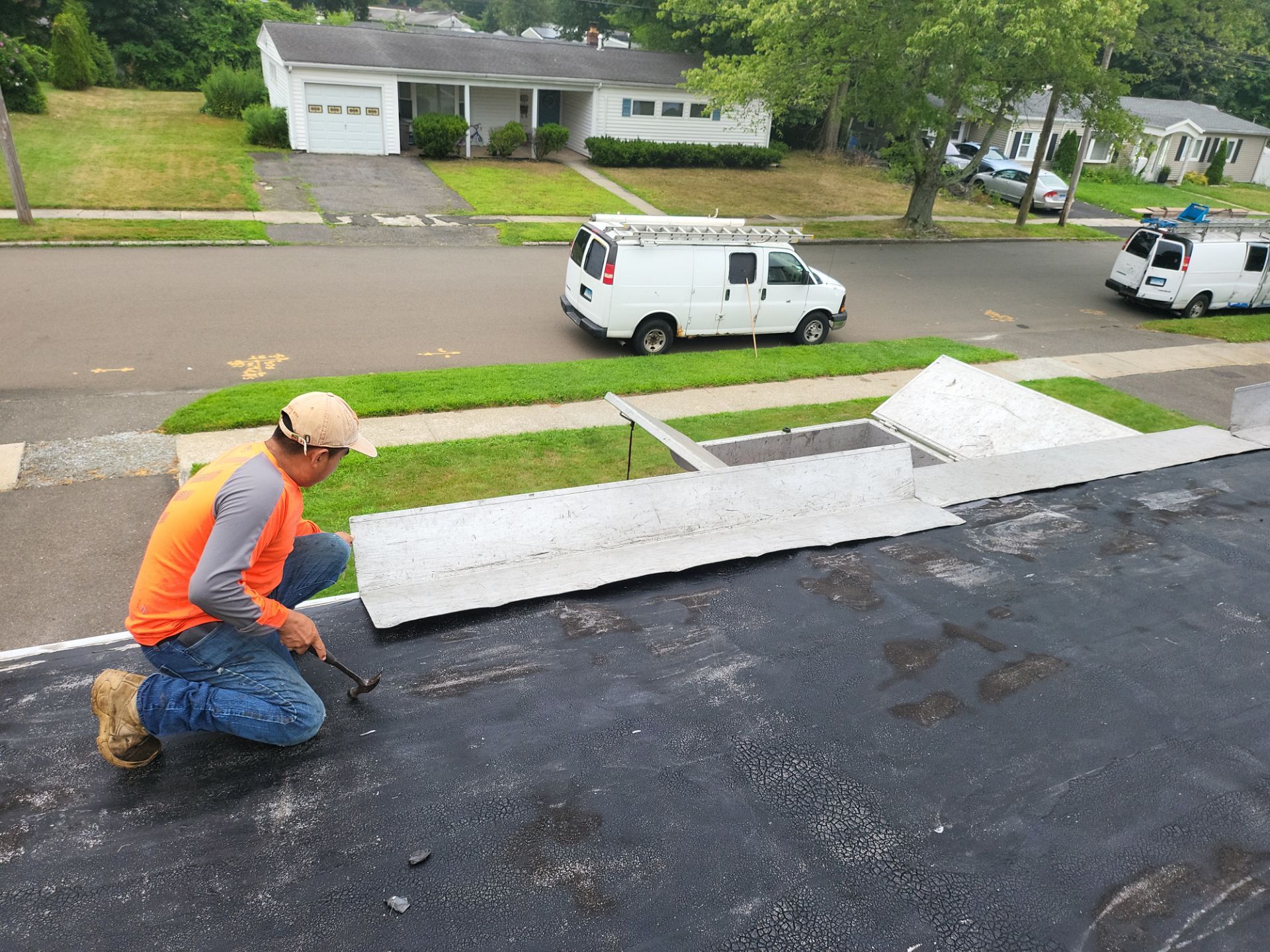 Residential Roofing Installation using Owens Corning TruDefinition Duration AR - Estate Gray by A Plus Exterior
