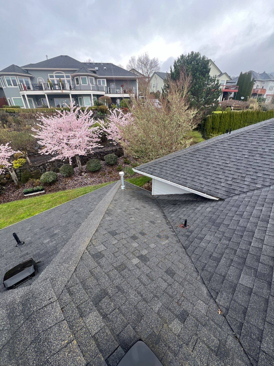 Residential Roofing Installation using IKO Dynasty (Color: Granite Black) by Orezona Building & Roofing Company, Inc.
