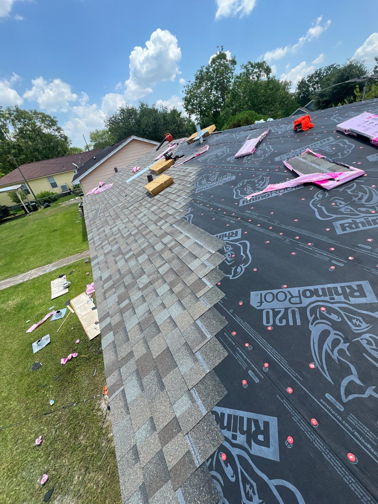 Residential Roofing Installation using Owen's Corning Duration (Lifetime) Shingles by Roof Repair Company