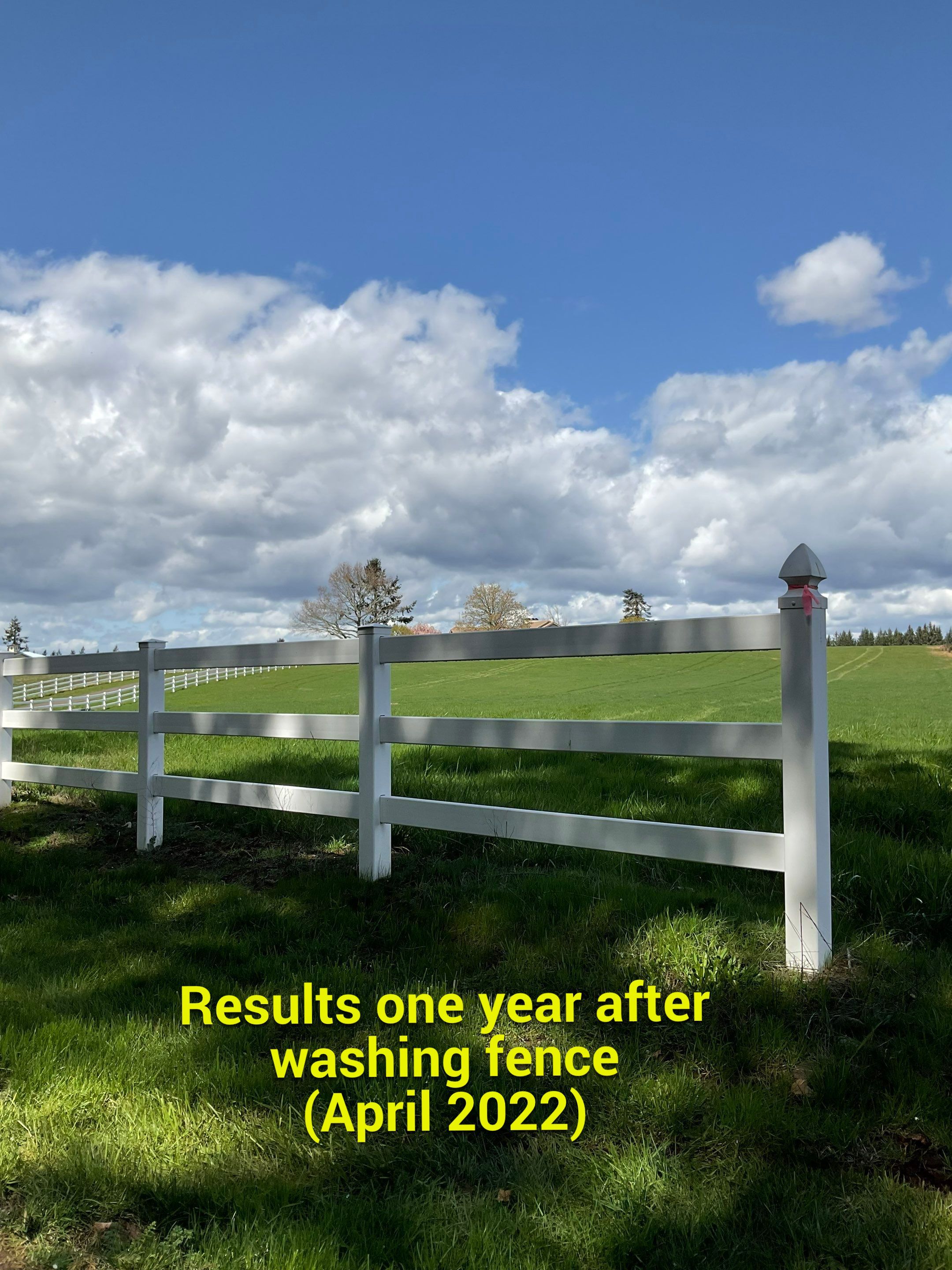 Vinyl Fence Wash using Surfactant by Willamette Outdoor Wash LLC
