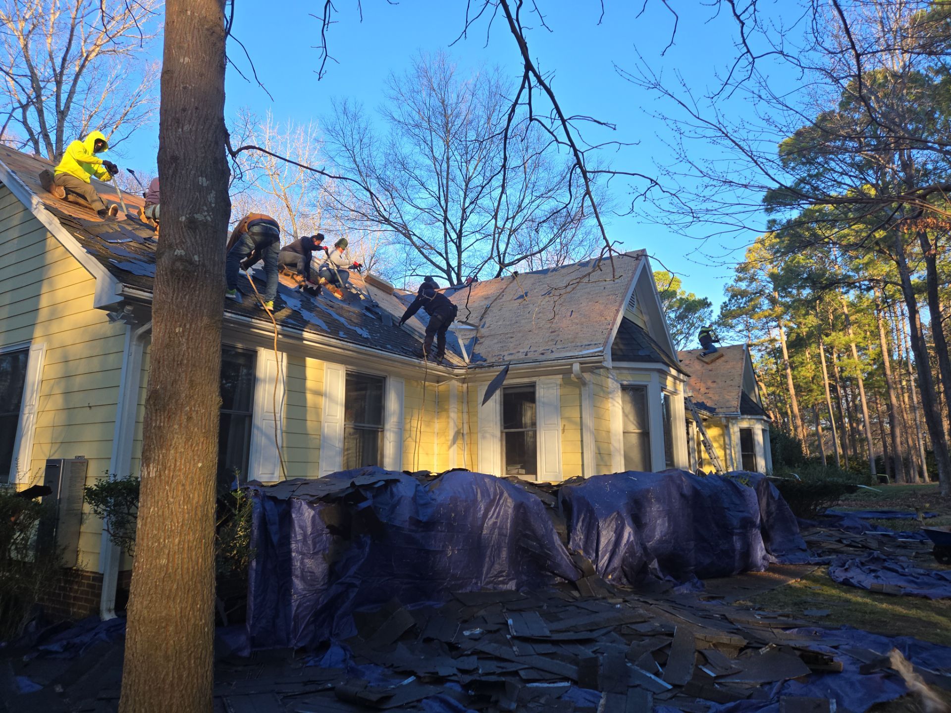 Residential Roof and Skylight Replacement in Wake Forest, North Carolina by Five Oaks Roofing Plus