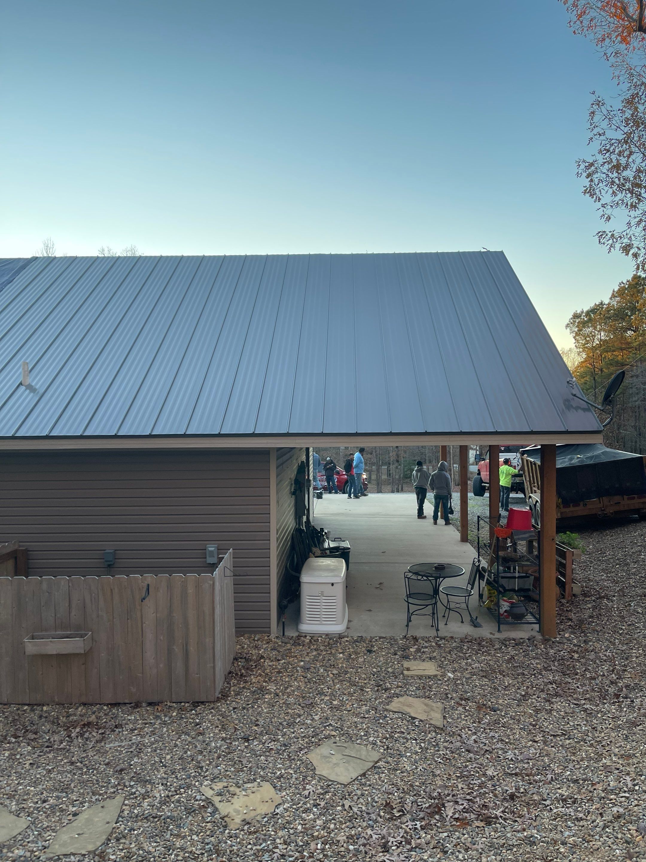 Residential Metal Roof Replacement using Reed's Metals: 26 GA. Standing Seam: Charcoal Grey by Hostetler Roofing