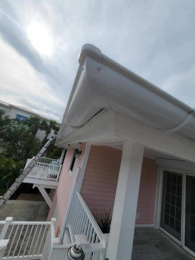 Half-Round Seamless Gutters in Boca Grande FL by Gutter Professors